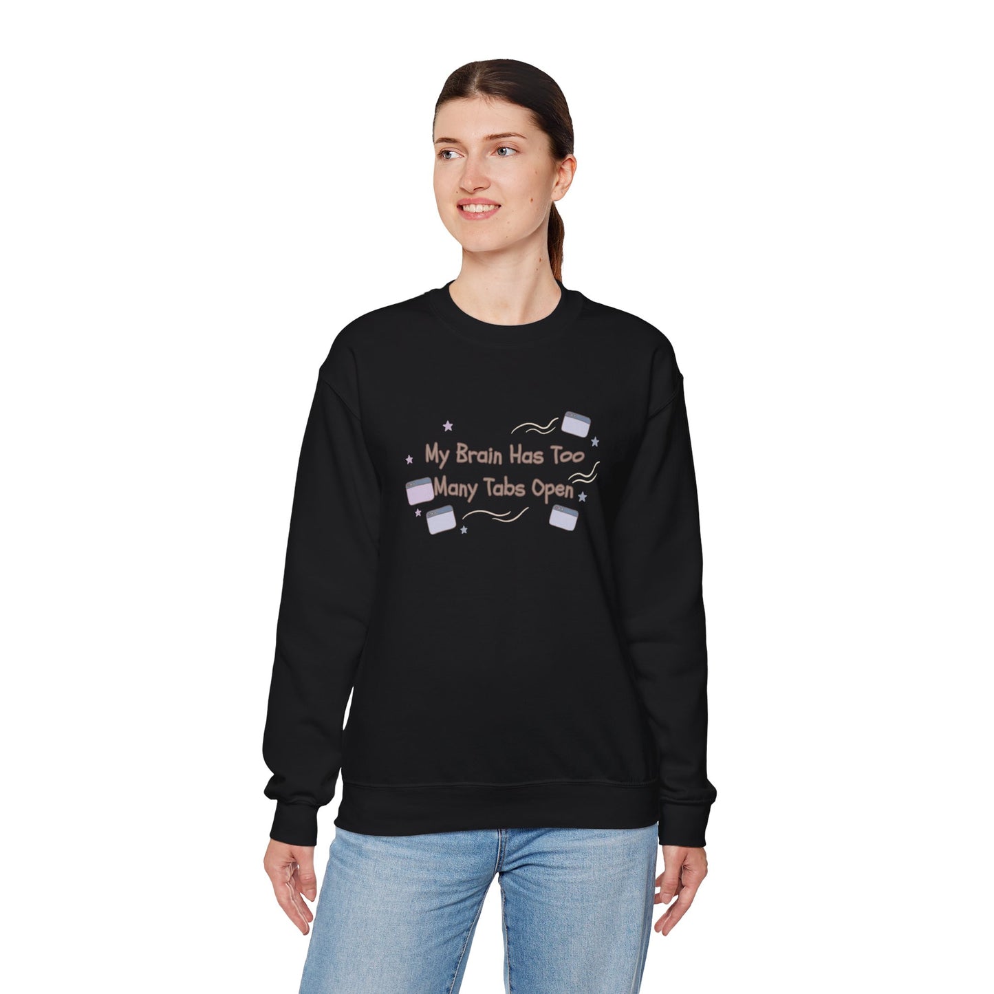 ADHD Brain Under Construction | Cozy Retro Aesthetic Sweatshirt