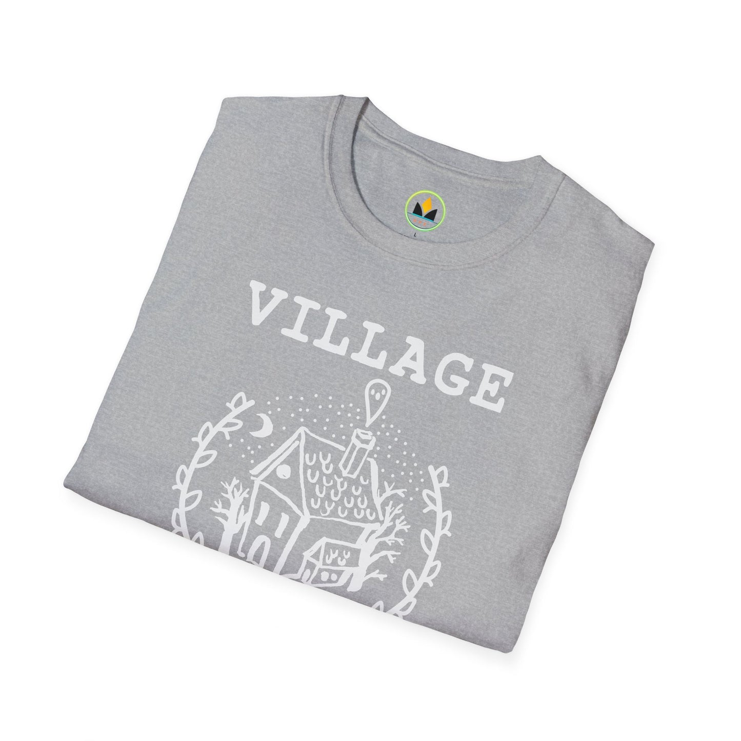 Village Witch - Quaint House & Wreath Softstyle T-Shirt