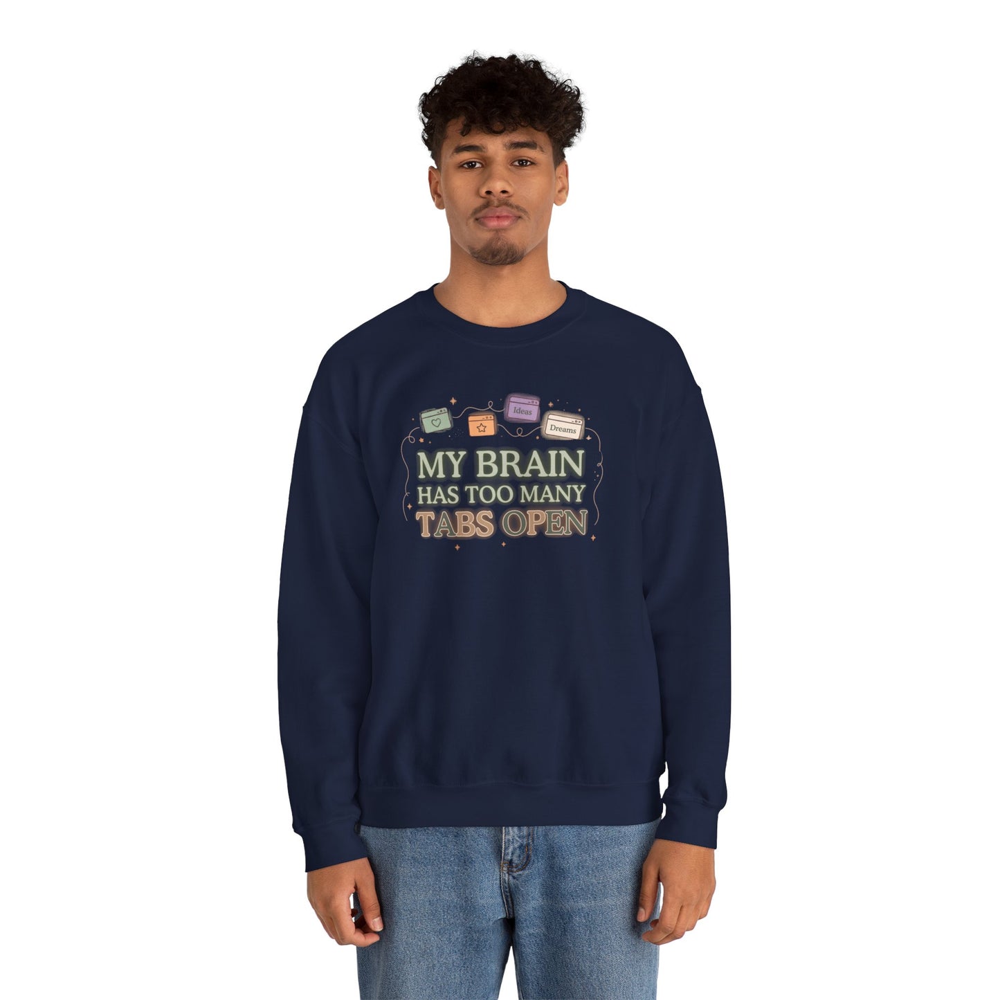 ADHD Hyper-fixation Mode | Retro Aesthetic Crewneck Sweatshirt