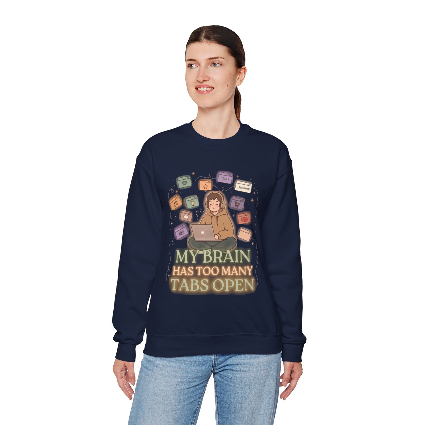 Dopamine at Midnight" | ADHD Lofi Glow Aesthetic Crewneck