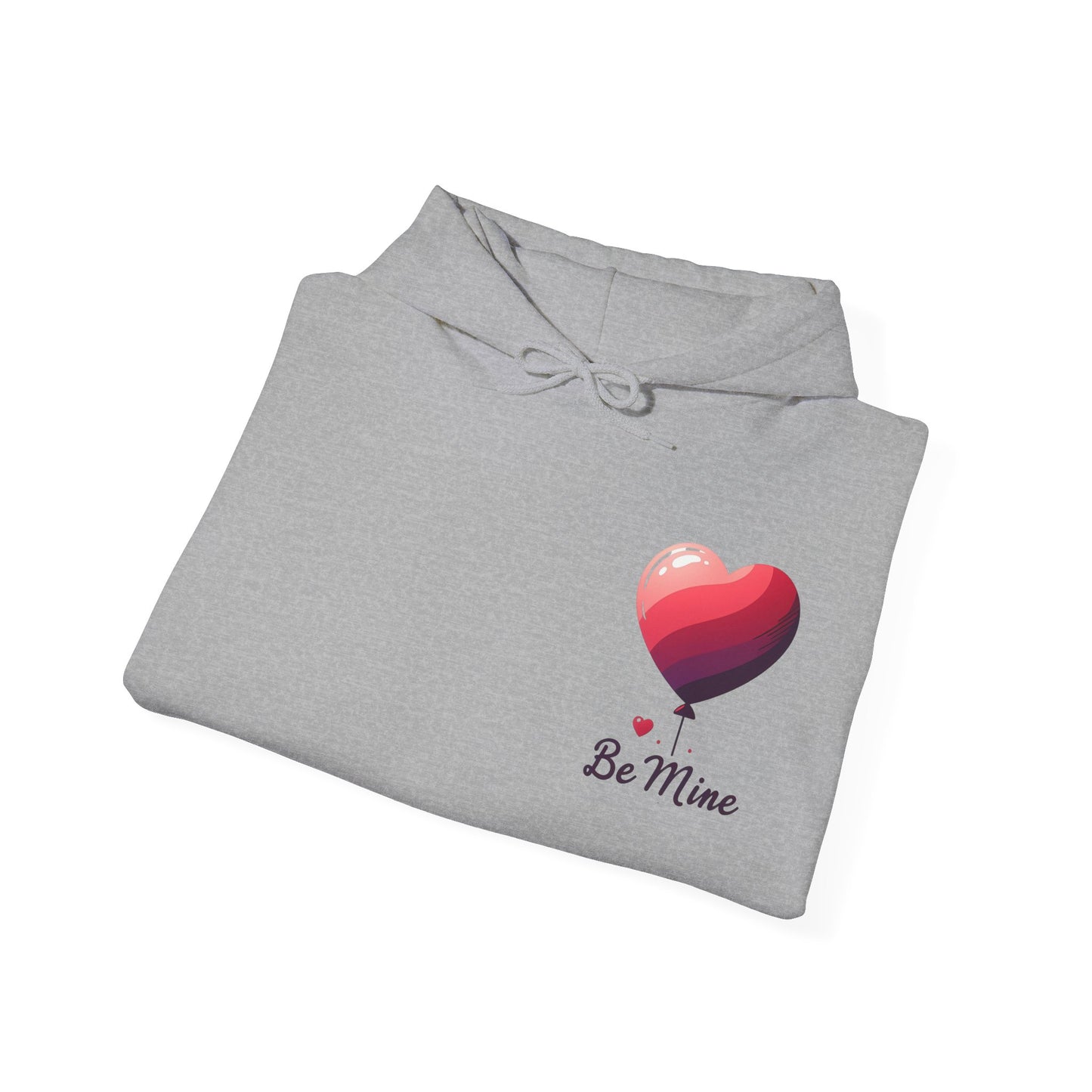 Minimalist Be Mine Valentine Heart Balloon Hoodie | Aesthetic Romantic Couple Sweatshirt