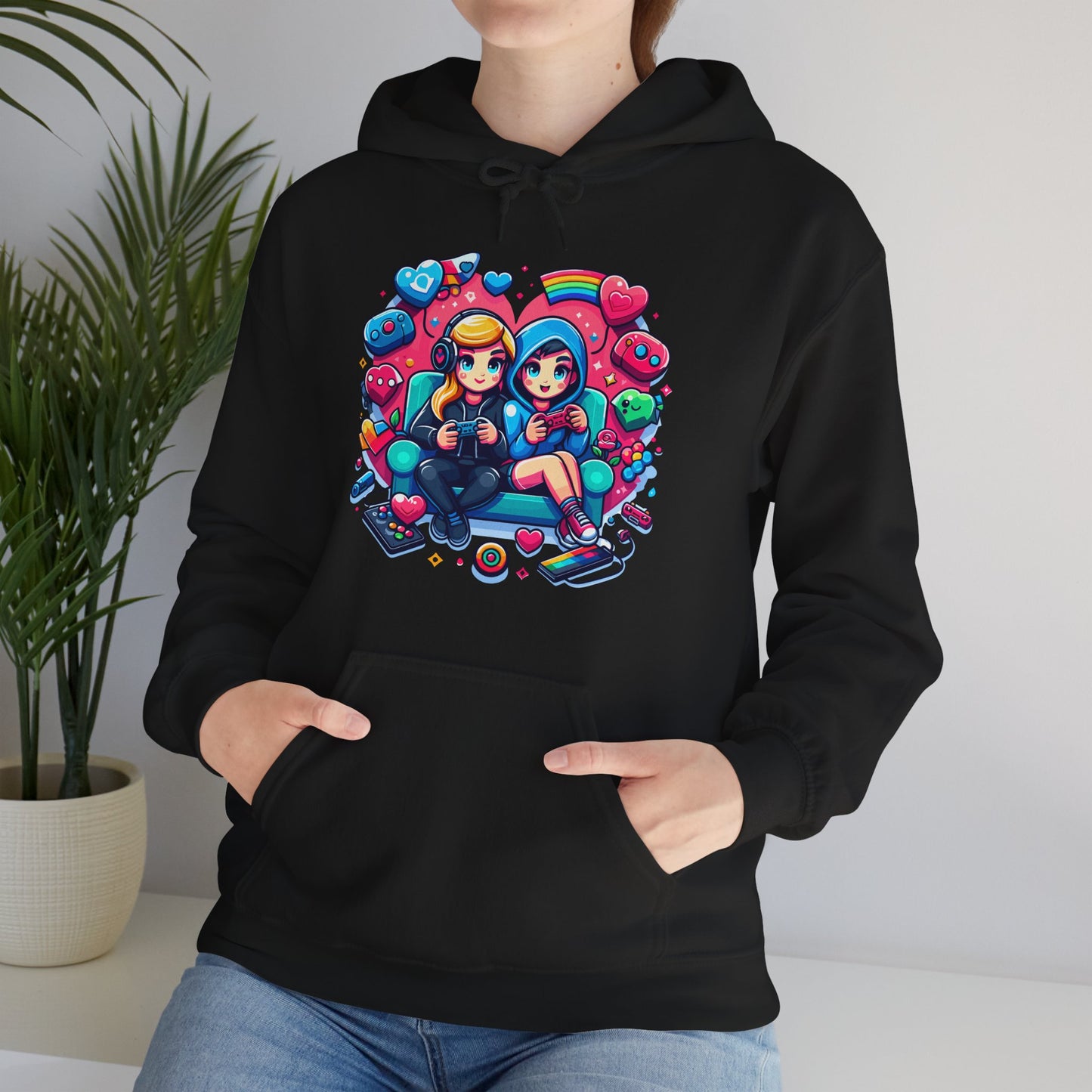 Retro Kawaii Gamer Girl Hoodie | Cute Anime Aesthetic Streetwear
