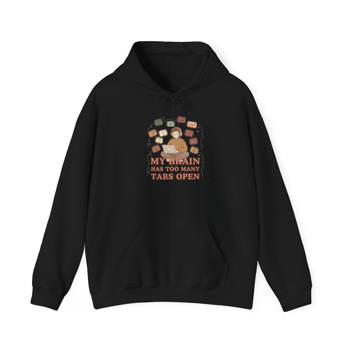 The "Cozy Chaos" Earth Tone ADHD Brain Hoodie