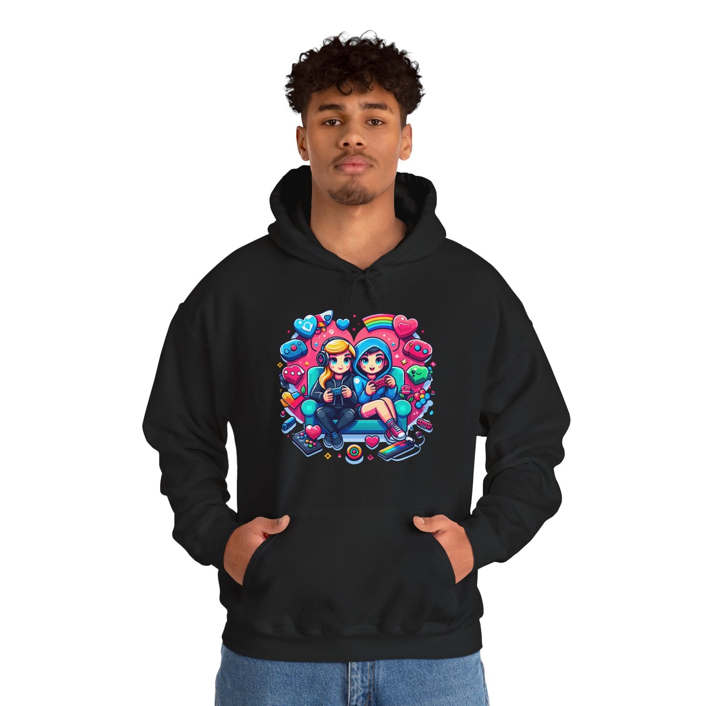 Retro Kawaii Gamer Girl Hoodie | Cute Anime Aesthetic Streetwear