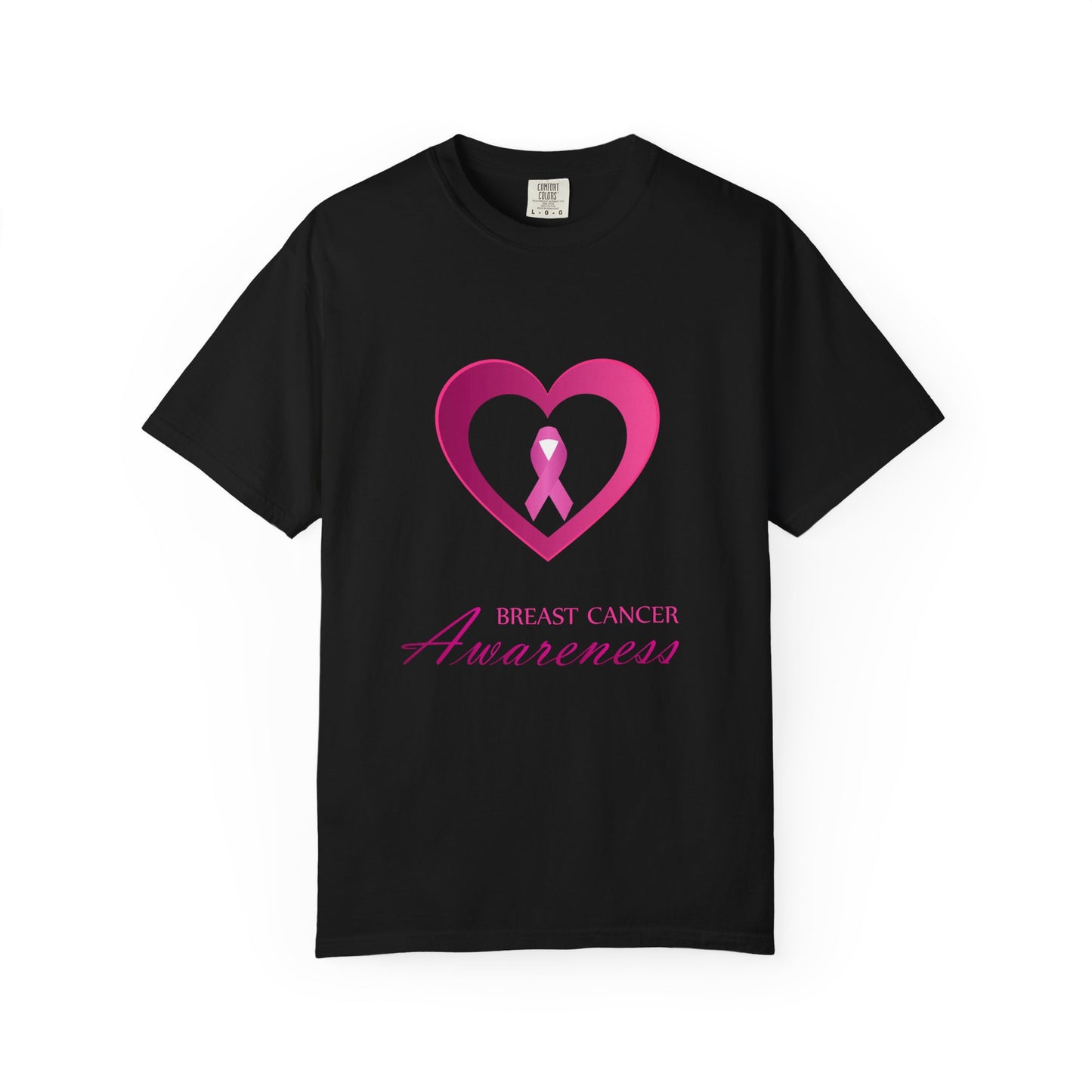 Breast Cancer Awareness heart & ribbon