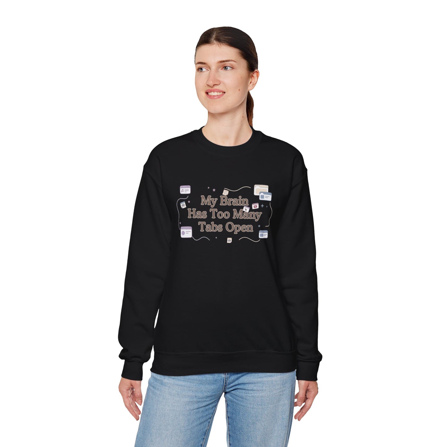 ADHD Minimalist Brain | Oversized Aesthetic Crewneck Sweatshirt