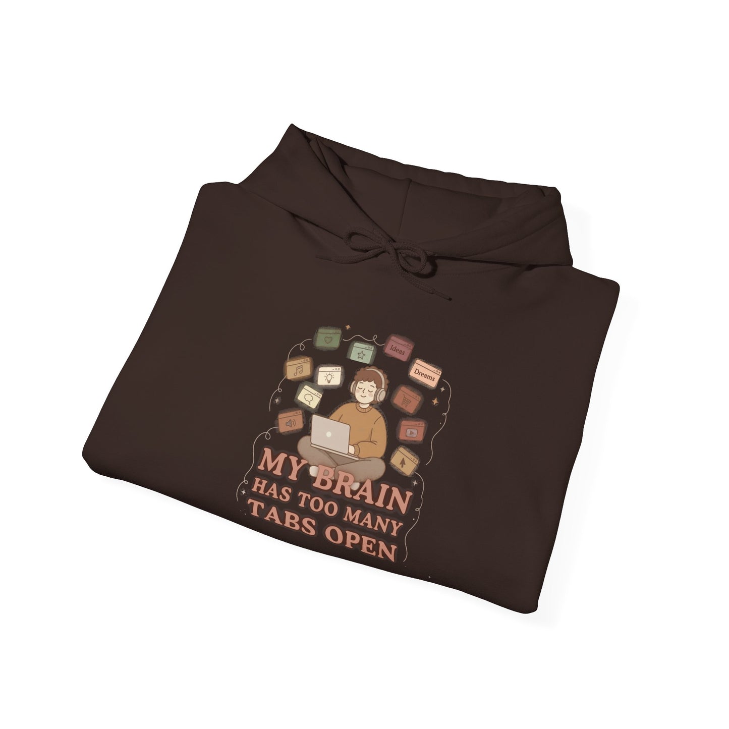 The "Cozy Chaos" Earth Tone ADHD Brain Hoodie