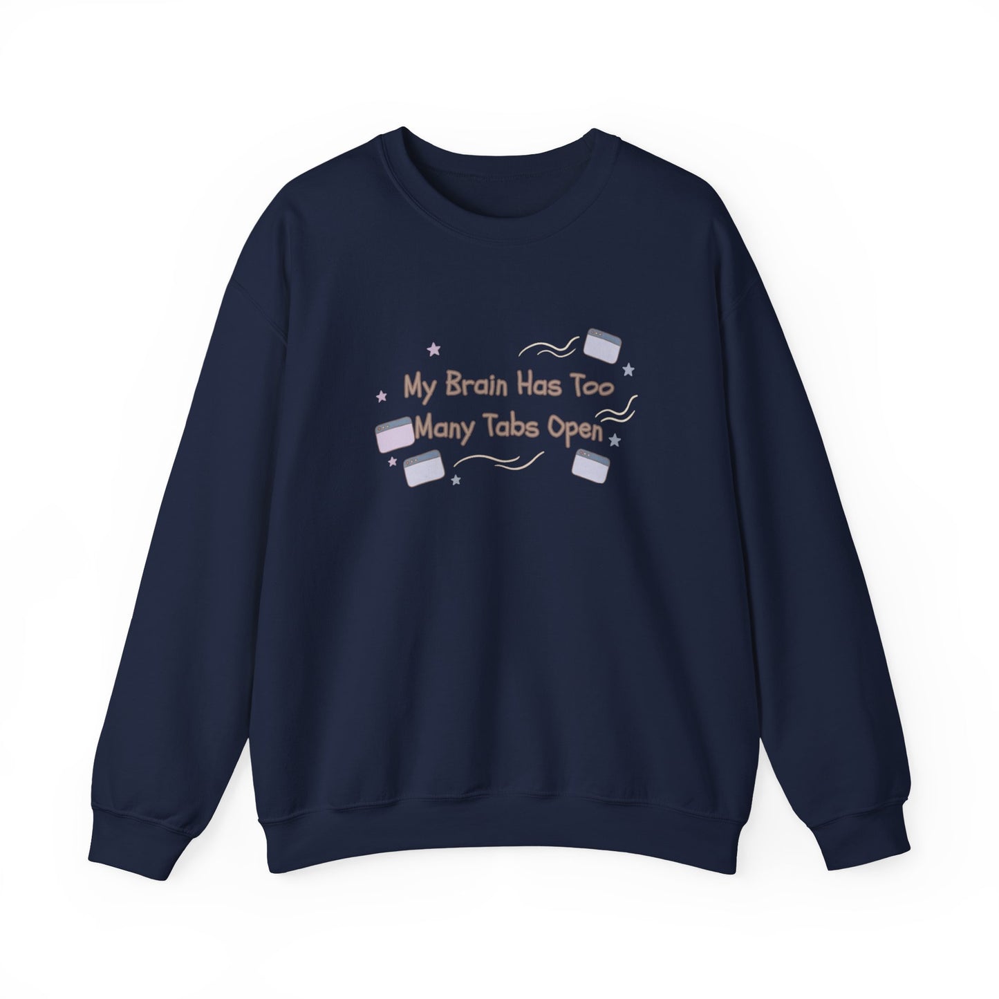 ADHD Brain Under Construction | Cozy Retro Aesthetic Sweatshirt