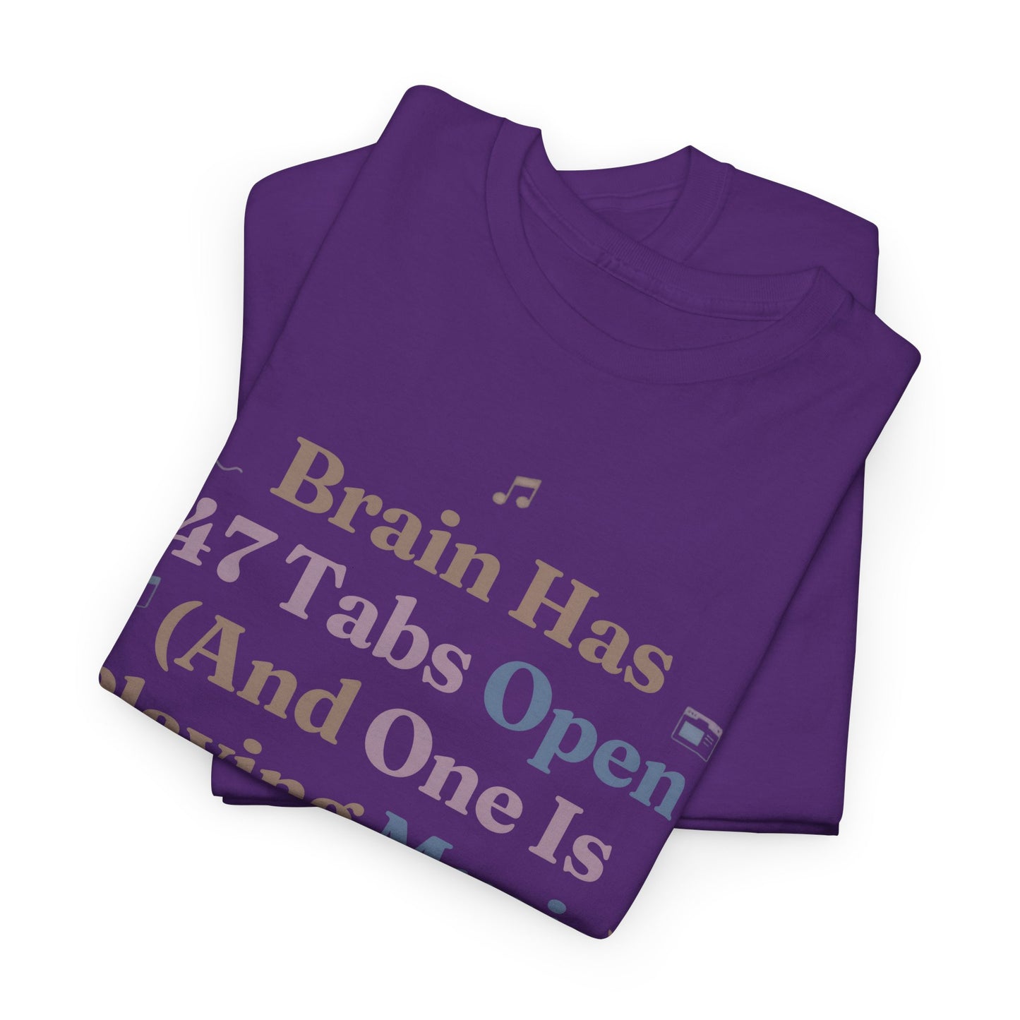 ADHD Lofi Aesthetic: 'Brain Has 47 Tabs Open (And One Is Playing Music)' Graphic Tee