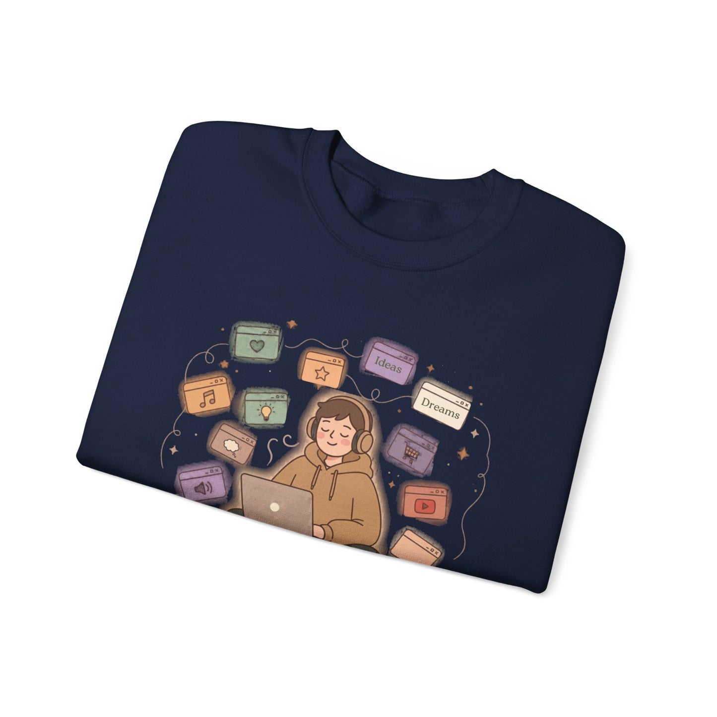 Dopamine at Midnight" | ADHD Lofi Glow Aesthetic Crewneck