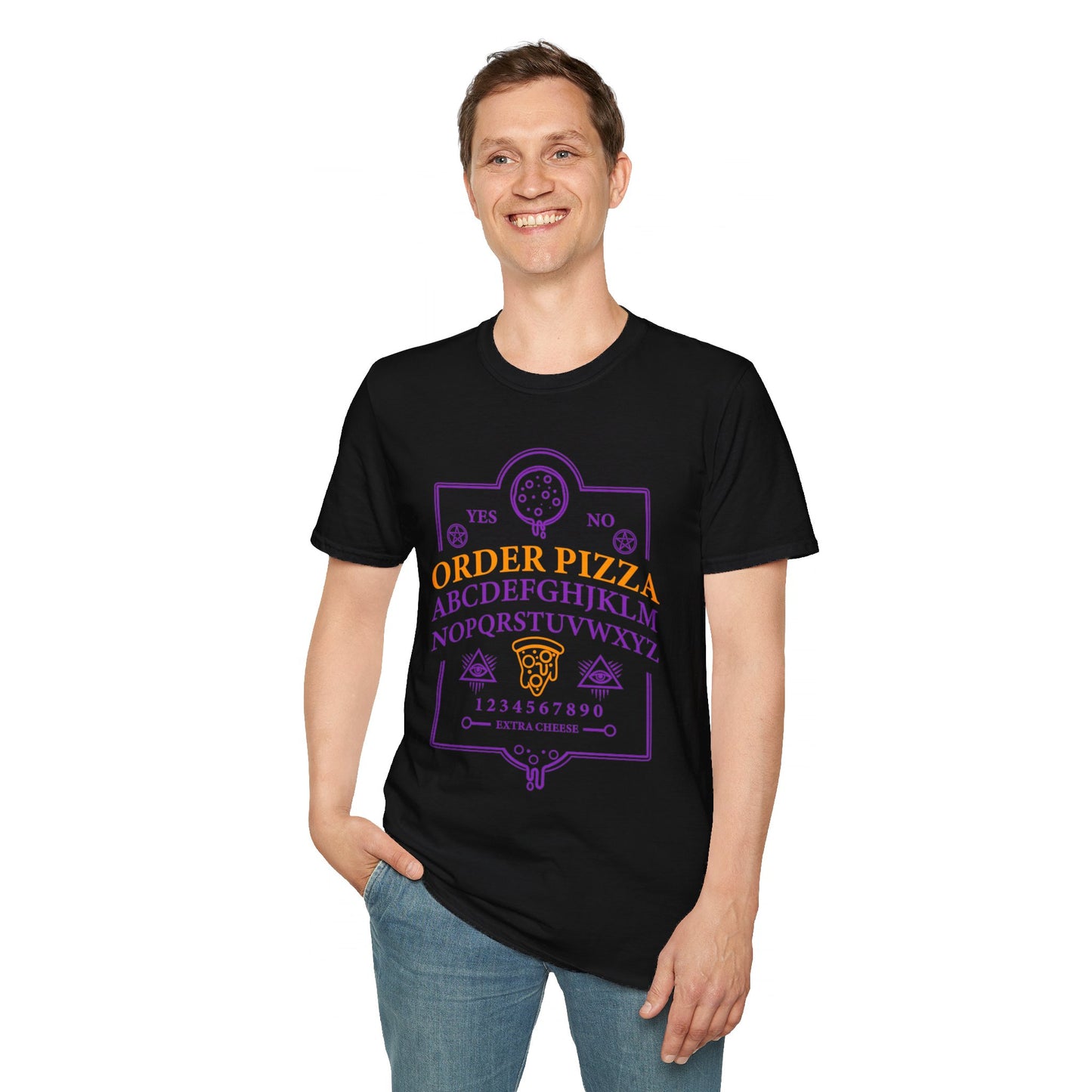 Mystic Pizza Ouija - Unique Spooky Halloween T-Shirt |