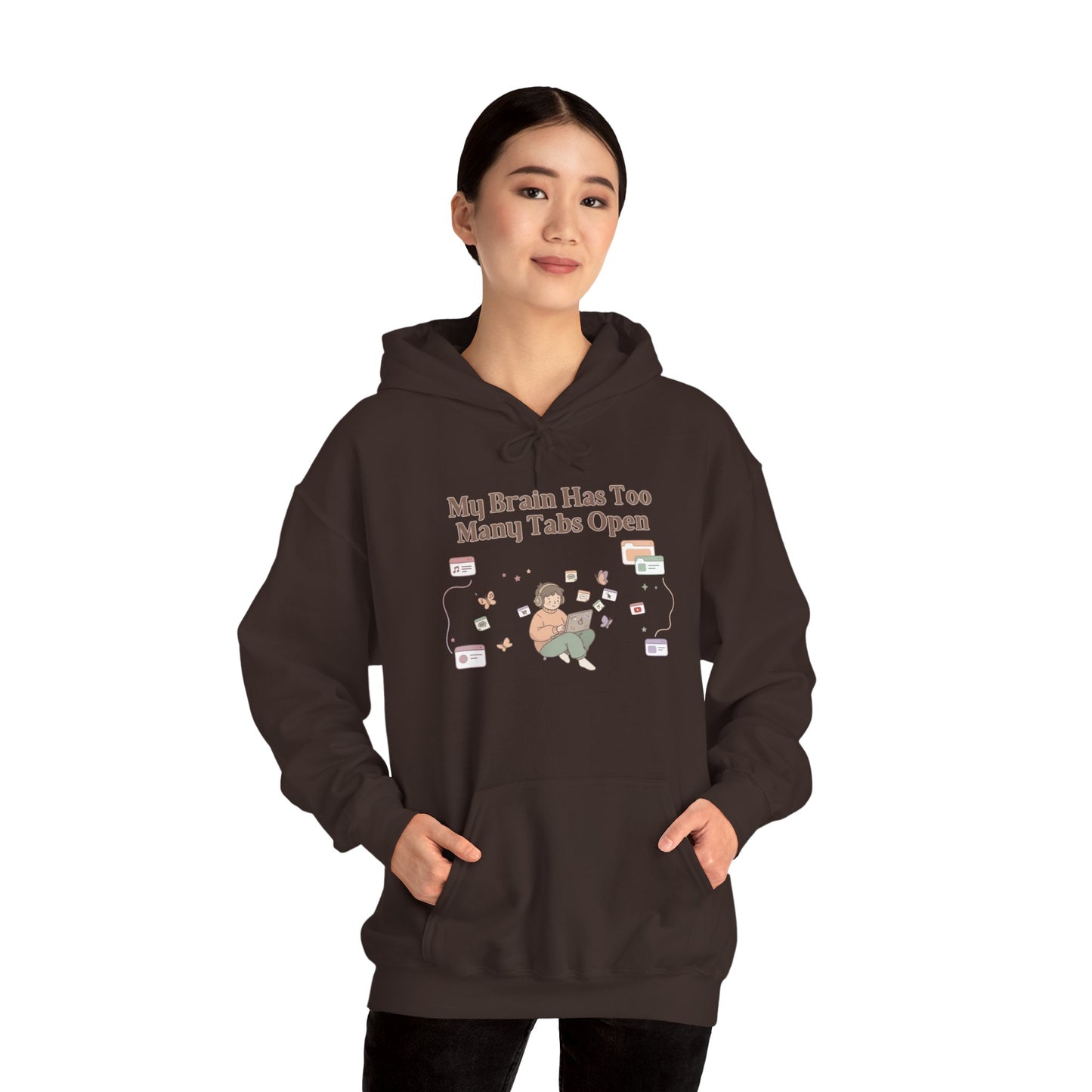 Hyperfixation Hoodie 🎧 'Brain Has Too Many Tabs Open' (and they are all playing music)