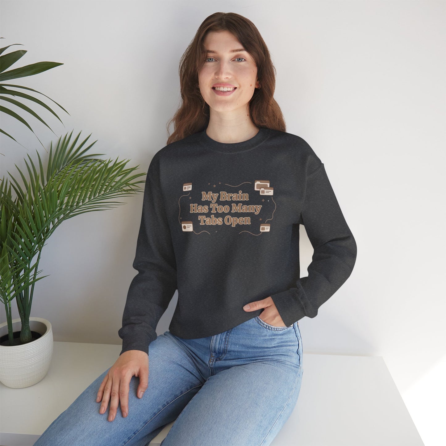 The "Mental Tabs" Aesthetic Crewneck | Oversized Lofi Sweatshirt