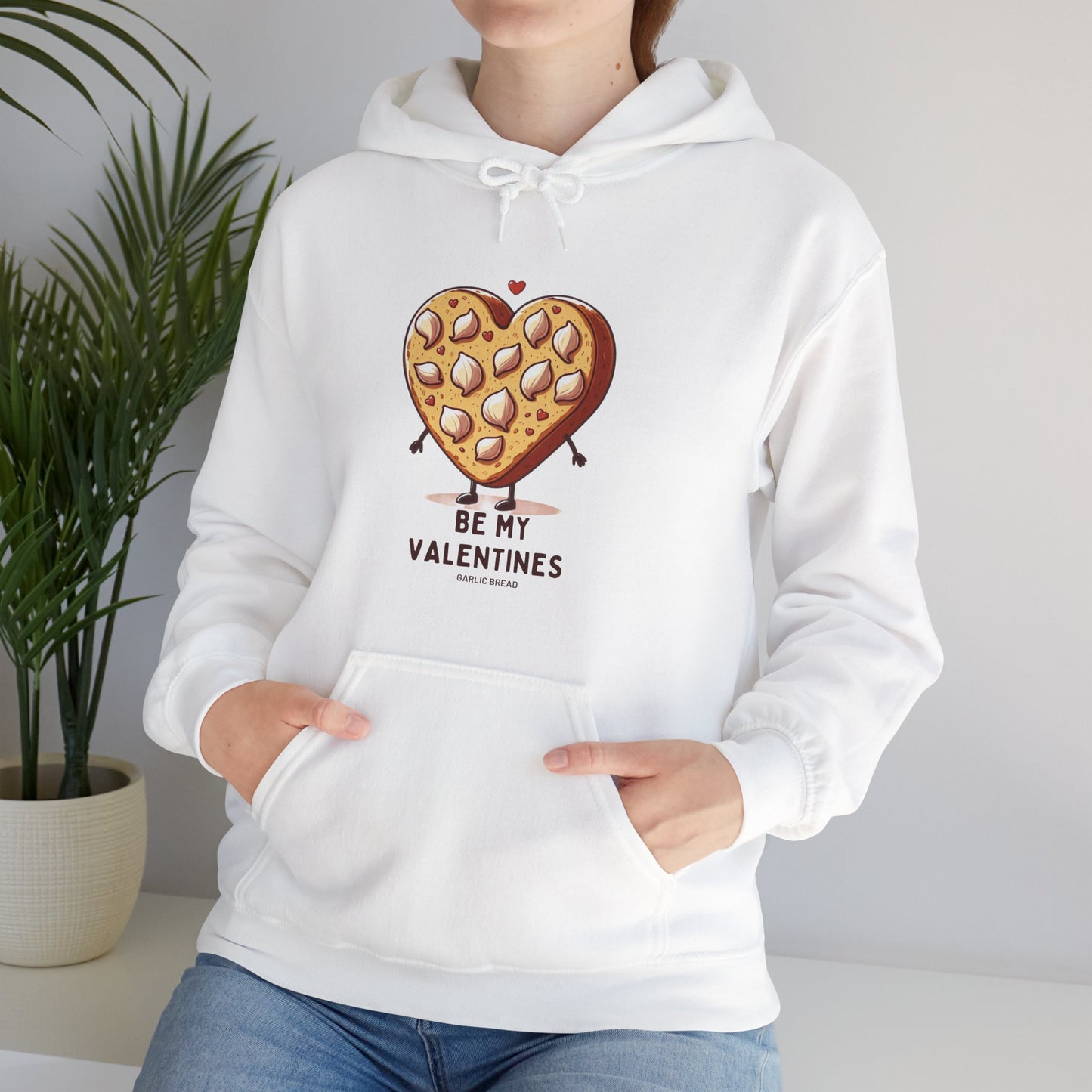 Love at First Bite: Funny Garlic Bread Heart Valentine's Hoodie