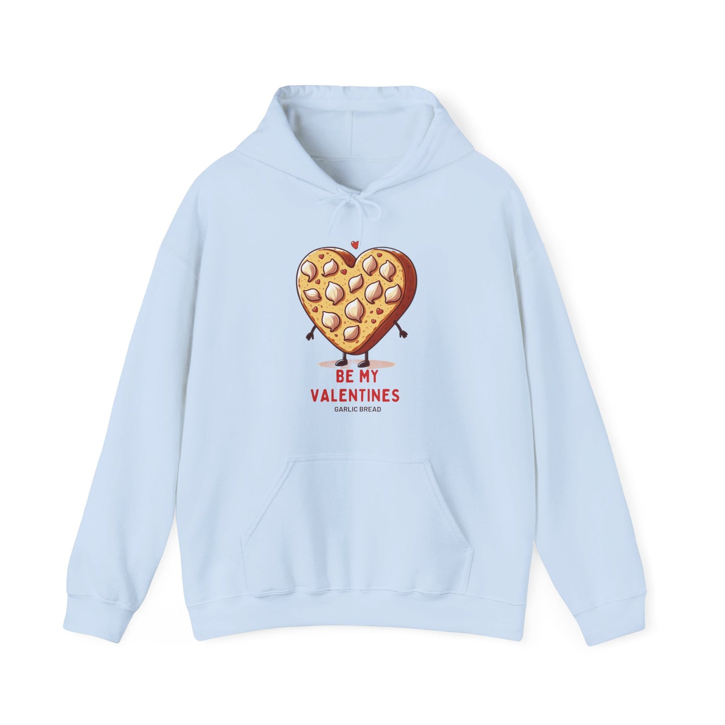 Garlic Bread Heart Hoodie Be My Valentines Unisex Sweatshirt - Funny Foodie Gift