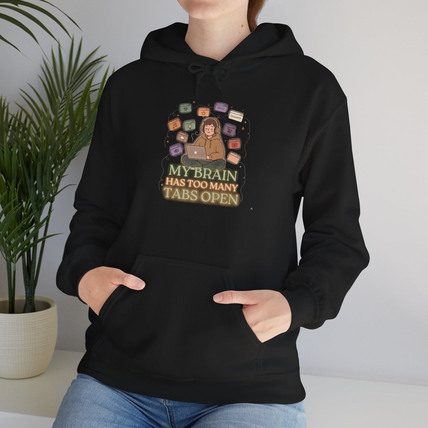 Dopamine at Midnight | ADHD Lofi Glow Aesthetic Hoodie