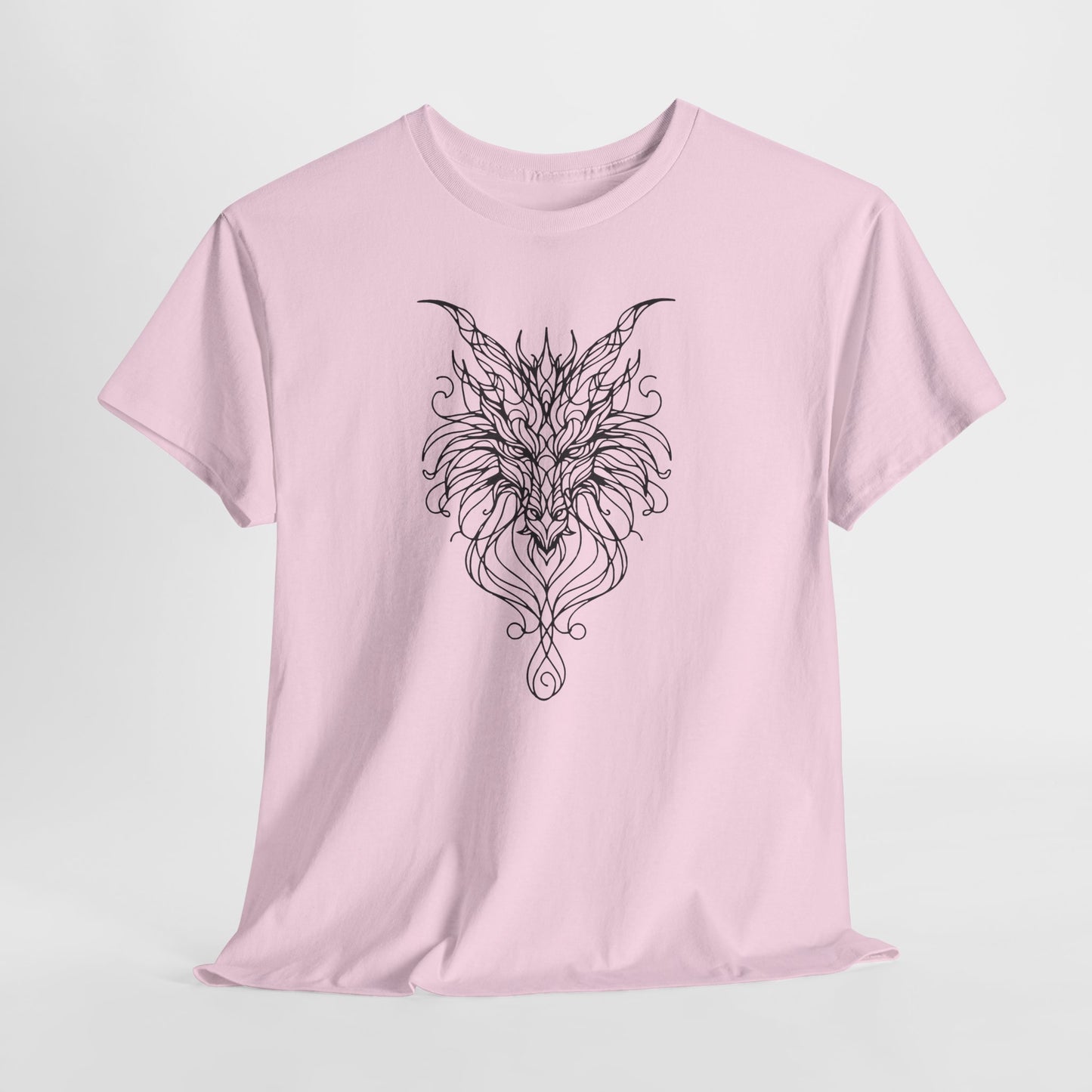 Dragon Line Art Shirt | Mythical Creature Sketch Tee | Minimalist Tattoo Style Top | Intricate Fantasy Art Gift | Unisex White T-Shirt