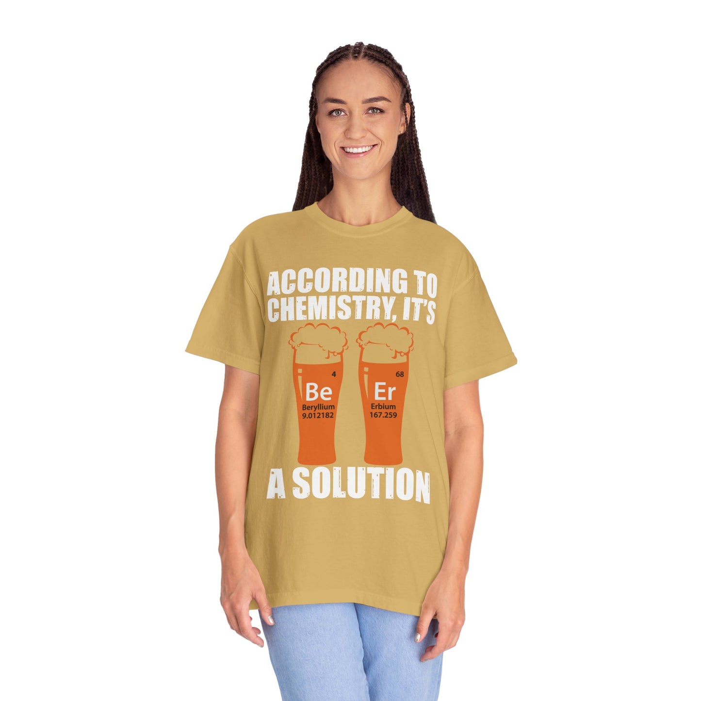 Viral Science BeEr Chemistry T-Shirt - Periodic Table Elements Graphic Comfort Colors Ring Spun Cotton Tee - Gift for Science Nerds