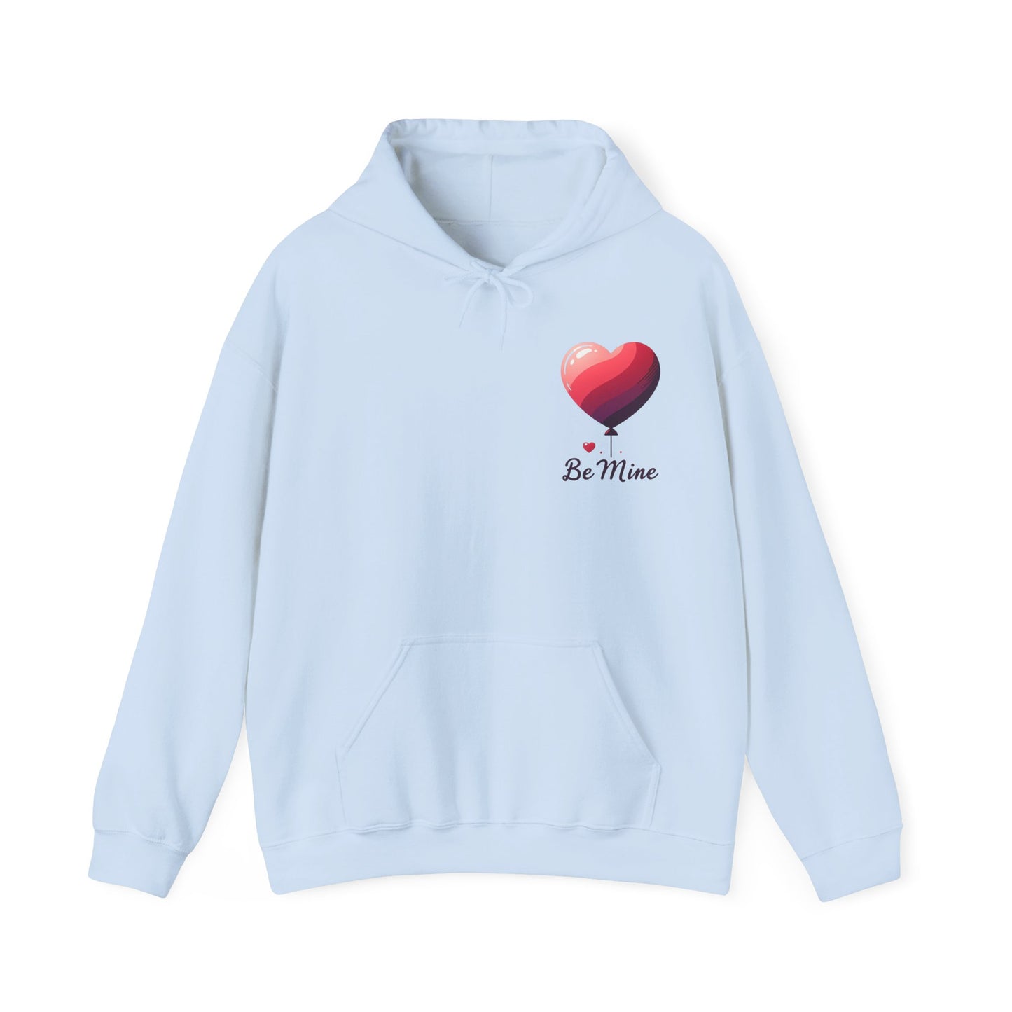 Minimalist Be Mine Valentine Heart Balloon Hoodie | Aesthetic Romantic Couple Sweatshirt