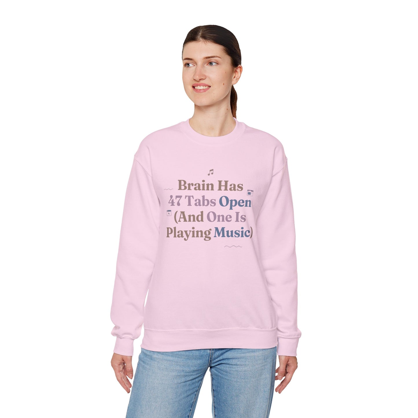Hyperfocus Mode: '47 Tabs Open & Playing Music' Neurospicy Lofi Sweatshirt