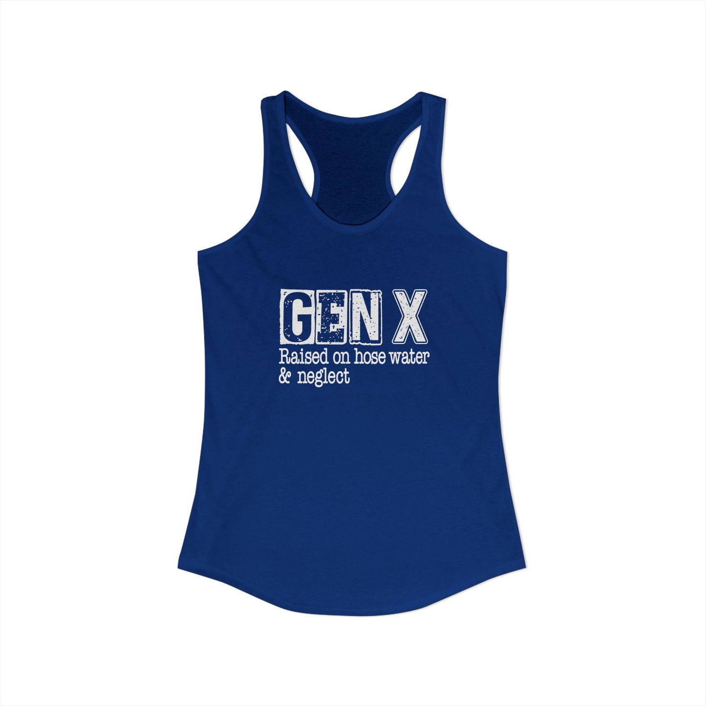 Viral title  Gen X Tank Top – “Raised on Hose Water & Neglect” Retro Nostalgia Sarcasm Tee