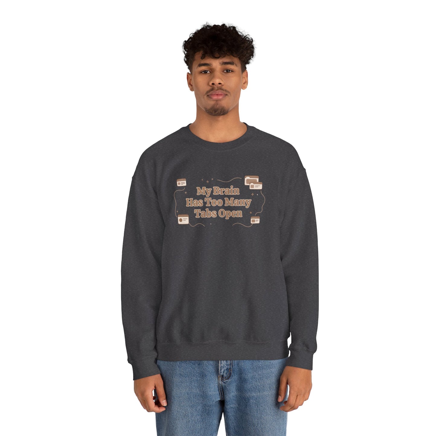 The "Mental Tabs" Aesthetic Crewneck | Oversized Lofi Sweatshirt