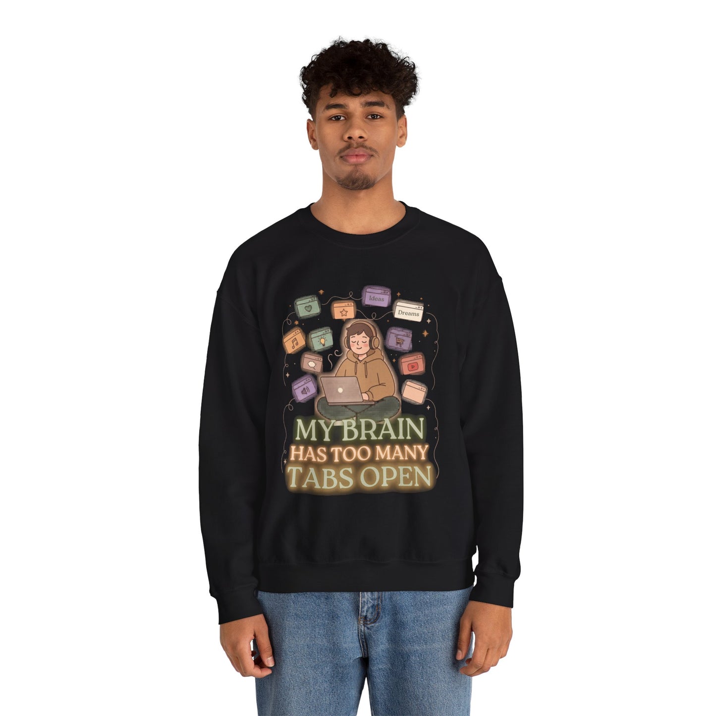 Dopamine at Midnight" | ADHD Lofi Glow Aesthetic Crewneck