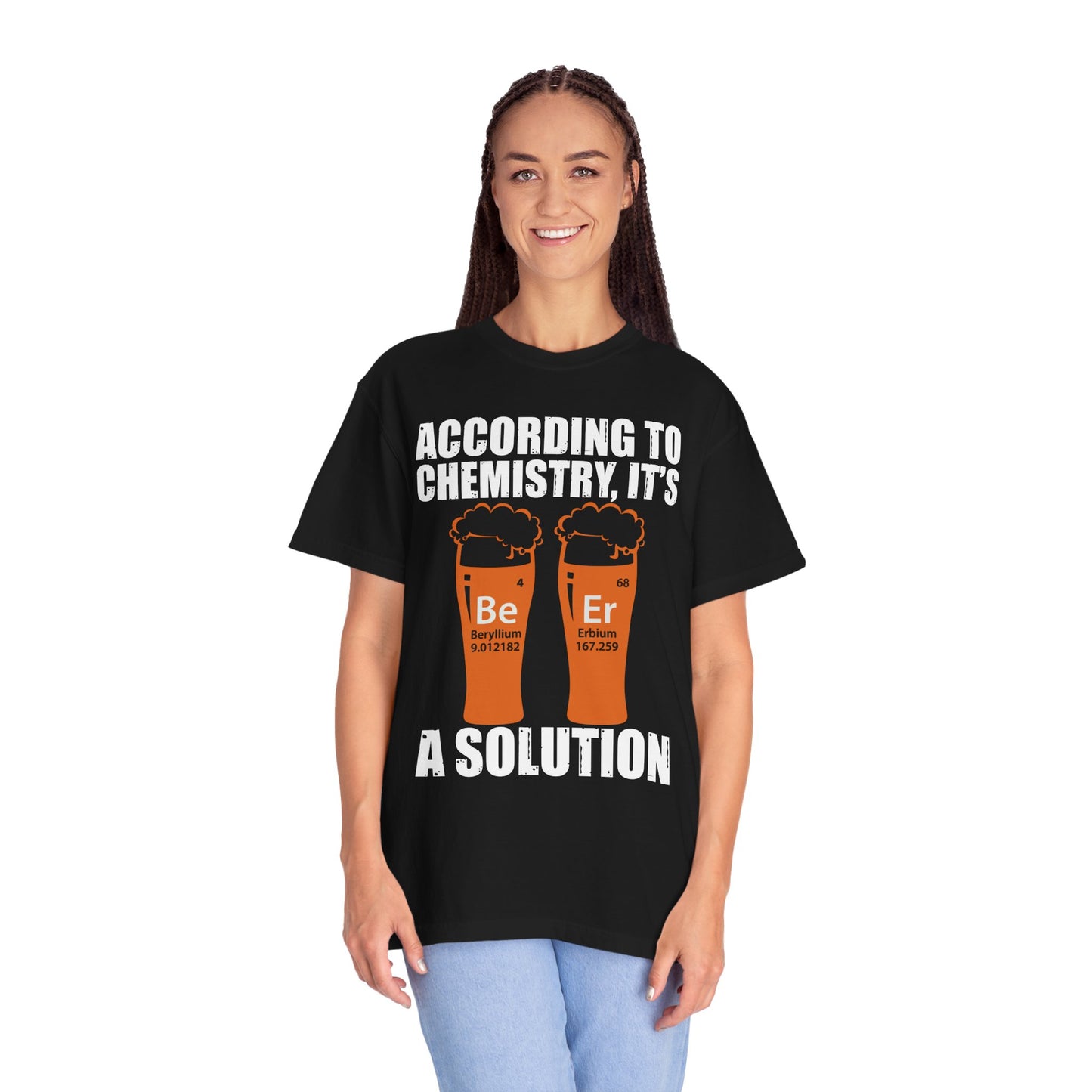 Viral Science BeEr Chemistry T-Shirt - Periodic Table Elements Graphic Comfort Colors Ring Spun Cotton Tee - Gift for Science Nerds
