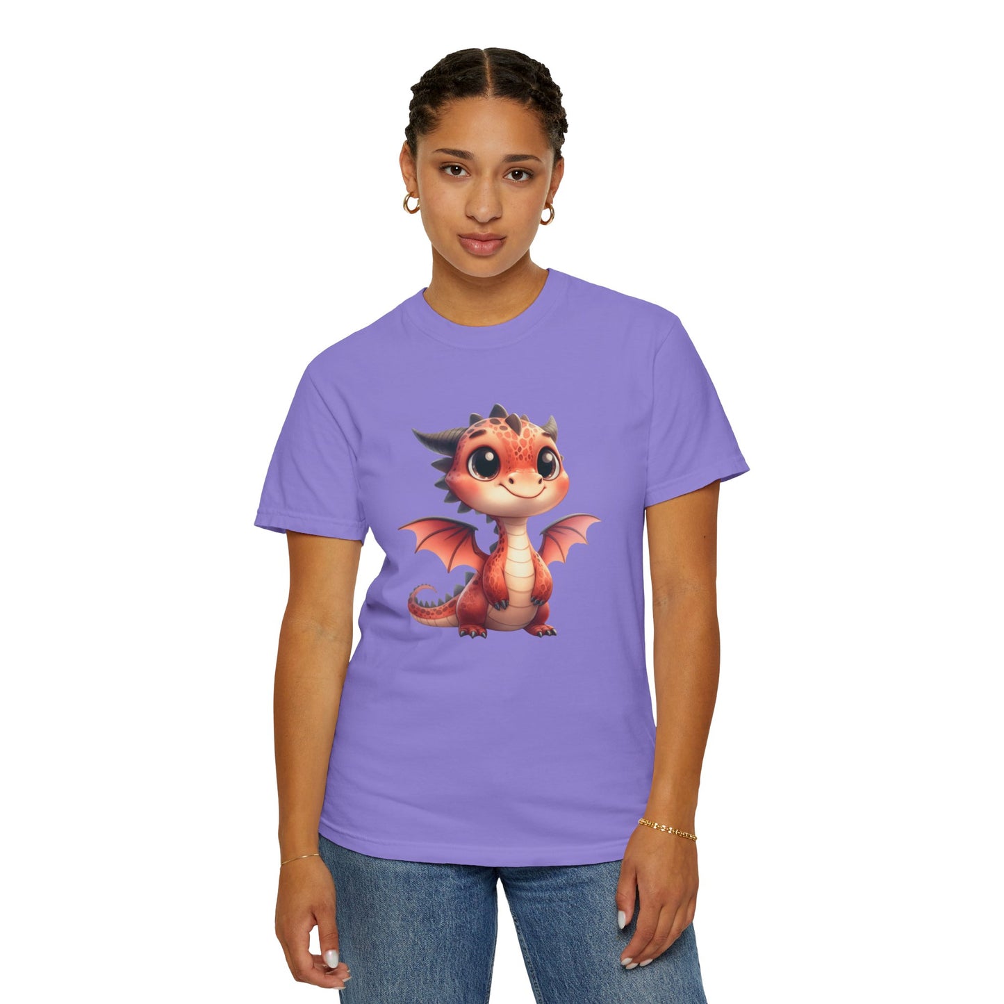 Playful Whimsy Dragon - Unique Cartoon-Style Dragon T-Shirt Design for Fun and Fantasy Lovers
