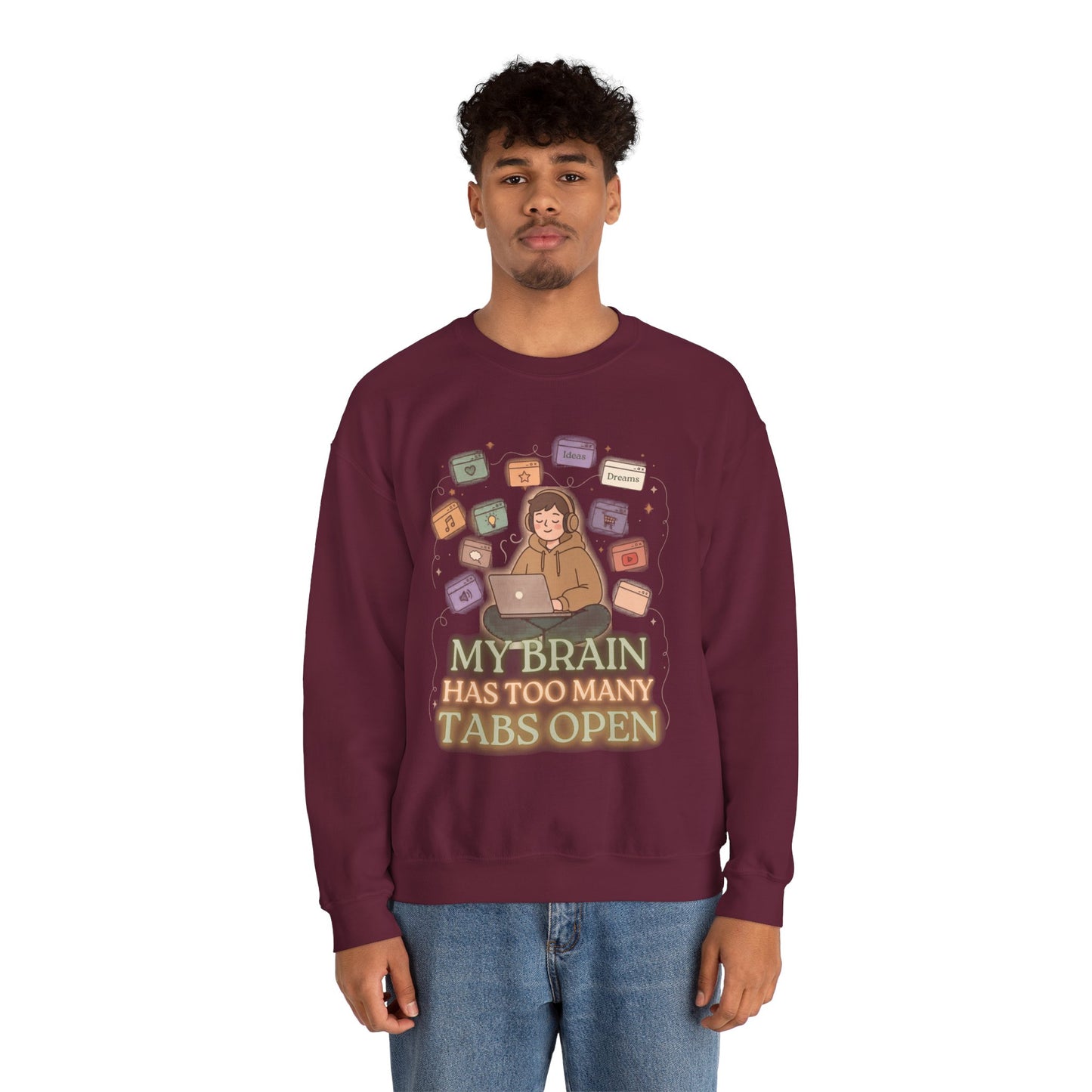Dopamine at Midnight" | ADHD Lofi Glow Aesthetic Crewneck