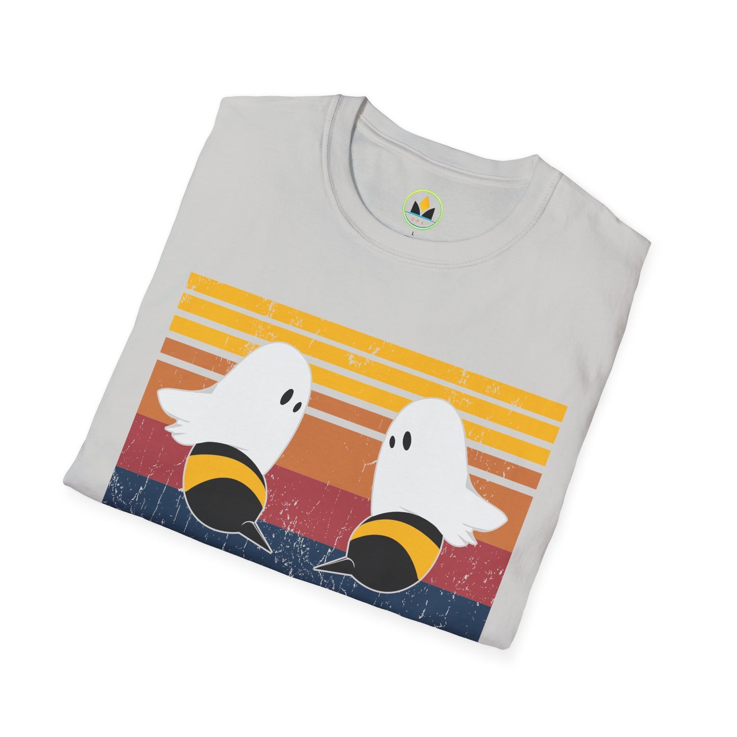 BOO BEES Retro Ghost‑Bee T‑Shirt – Funny Halloween Pun Tee for Spooky Season