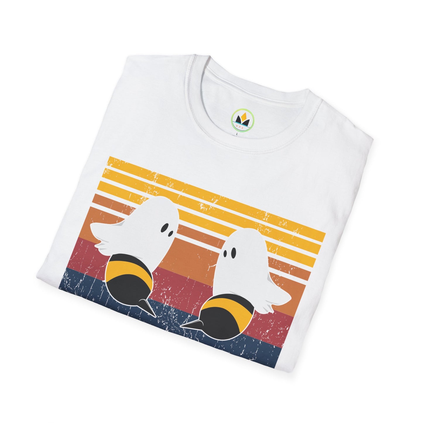 BOO BEES Retro Ghost‑Bee T‑Shirt – Funny Halloween Pun Tee for Spooky Season