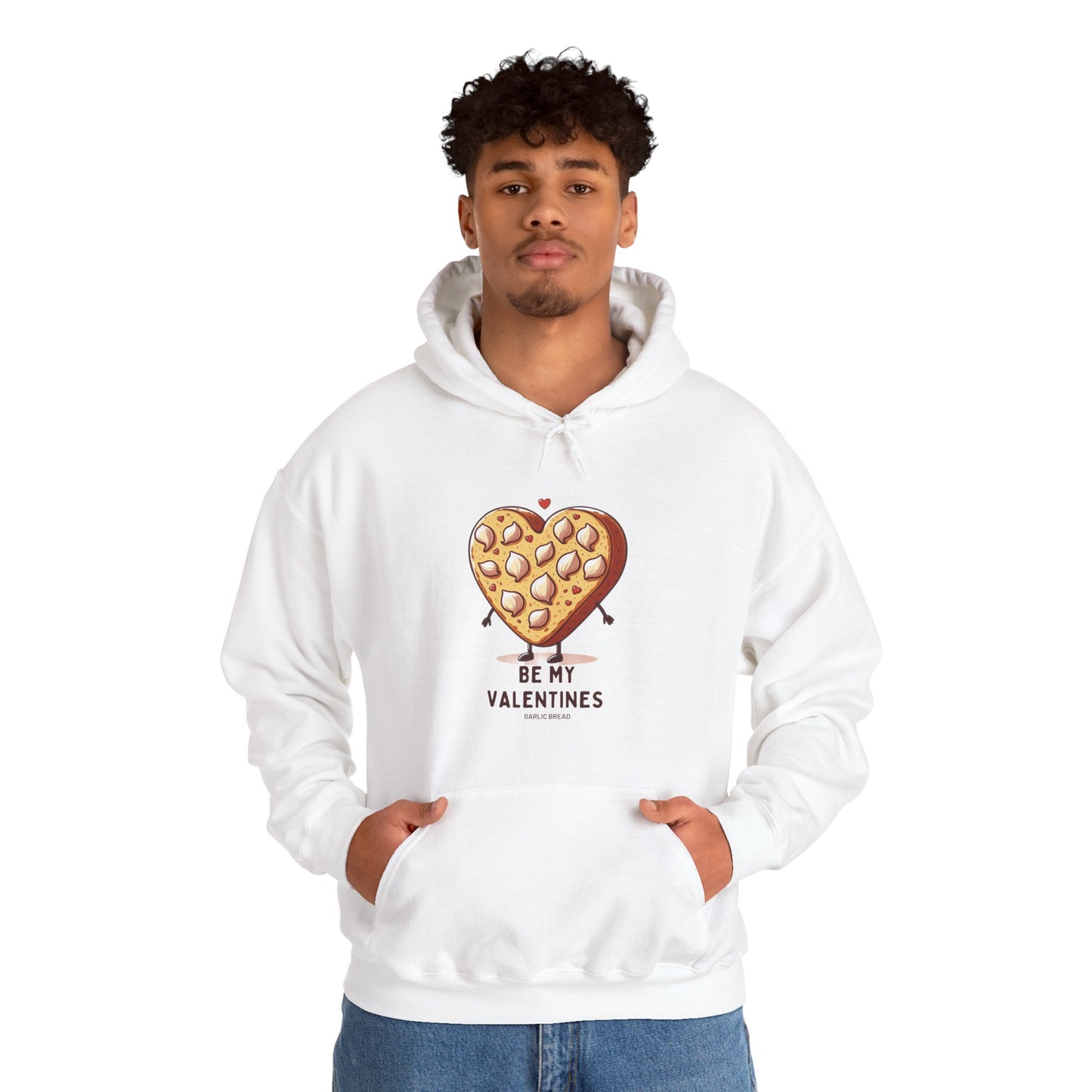 Love at First Bite: Funny Garlic Bread Heart Valentine's Hoodie