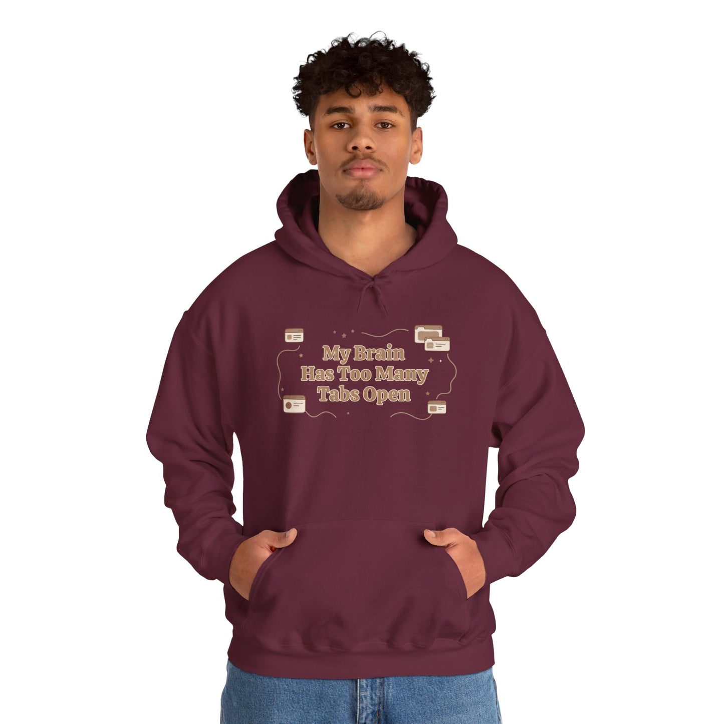 My Brain Has Too Many Tabs Open | Cozy Lofi Oversized Hoodie