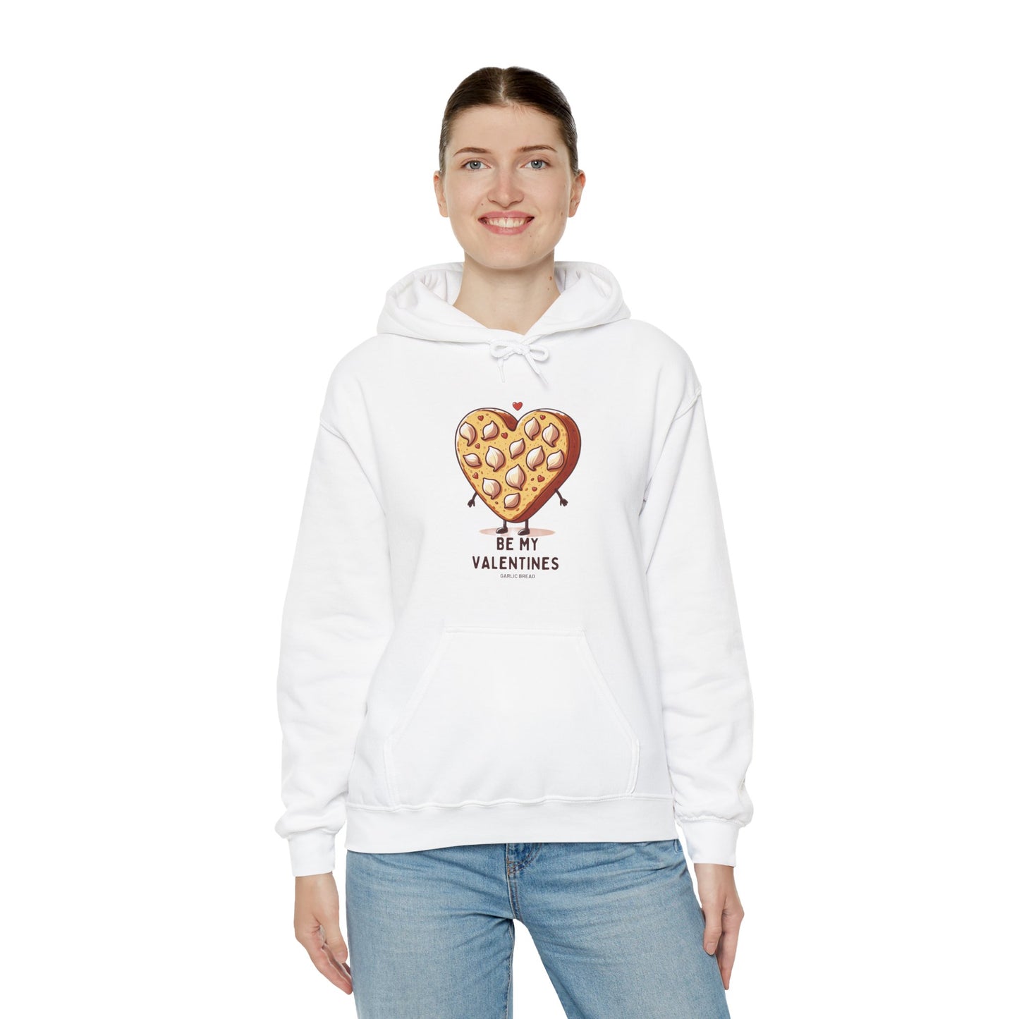 Love at First Bite: Funny Garlic Bread Heart Valentine's Hoodie