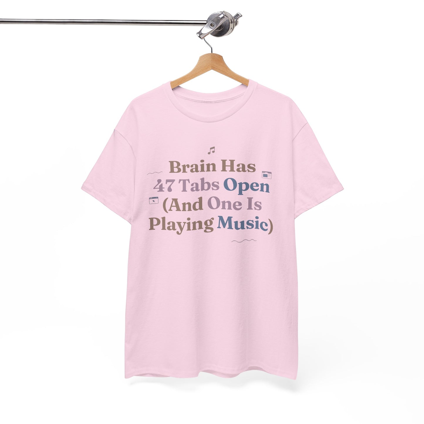 ADHD Lofi Aesthetic: 'Brain Has 47 Tabs Open (And One Is Playing Music)' Graphic Tee