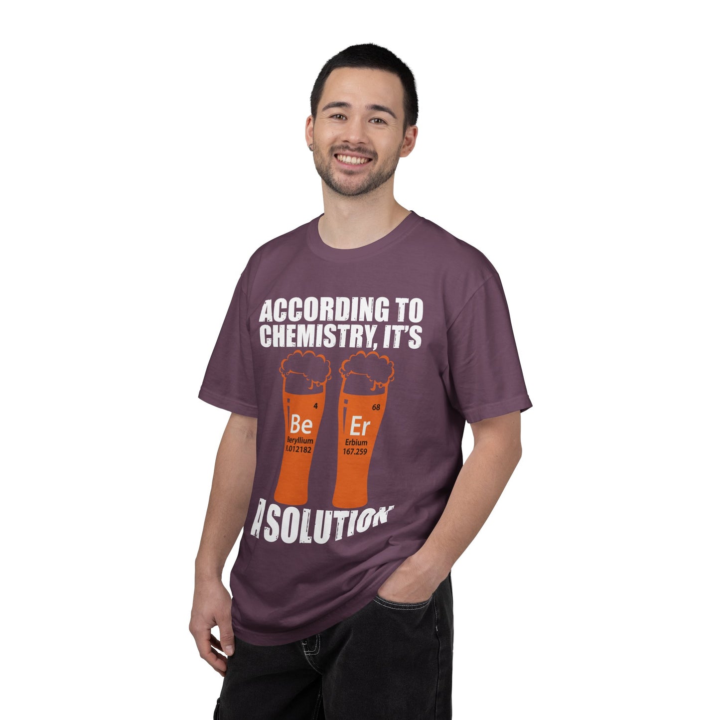 Viral Science BeEr Chemistry T-Shirt - Periodic Table Elements Graphic Comfort Colors Ring Spun Cotton Tee - Gift for Science Nerds
