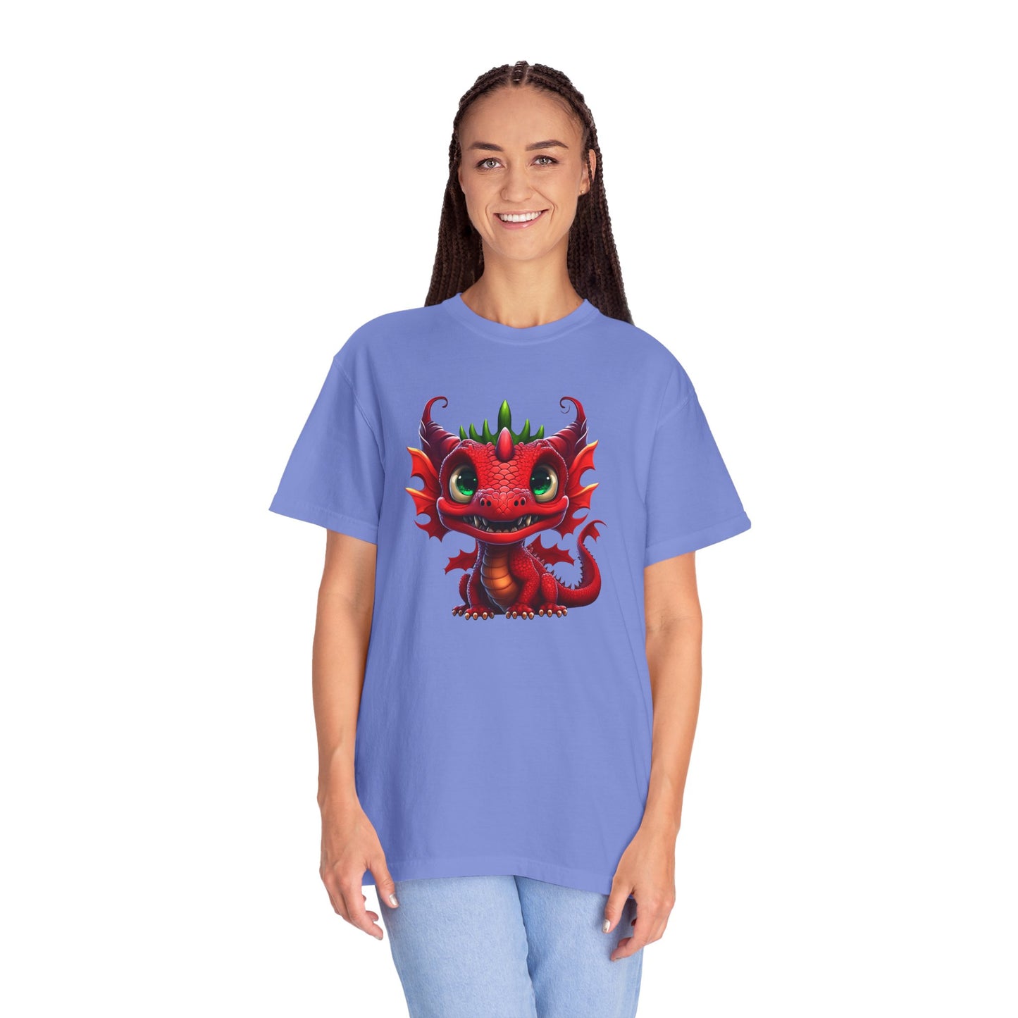 Playful Dragon Delight - Unique Cartoon-Style Dragon T-Shirt Design for Fun and Fantasy Lovers