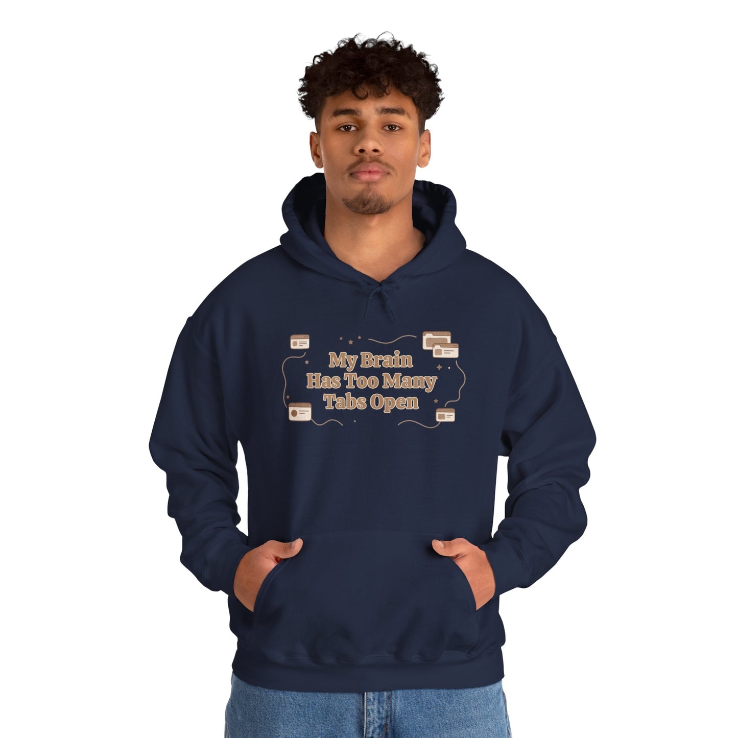 My Brain Has Too Many Tabs Open | Cozy Lofi Oversized Hoodie