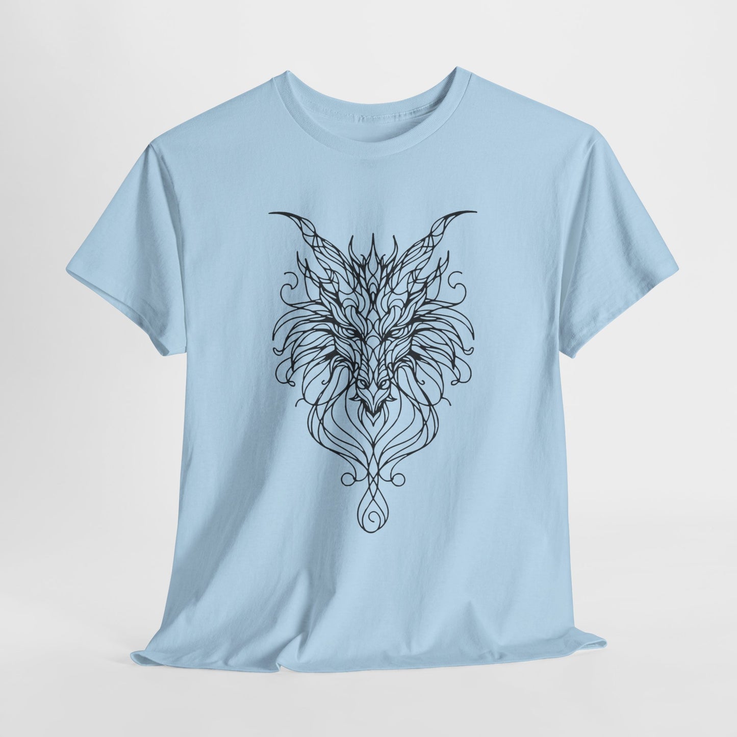 Mystical Dragon Line Art Tee – Elegant Fantasy Creature Design