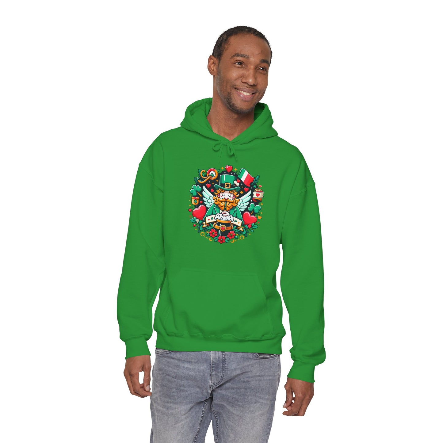St Patricks Day Hoodie, Leprechaun Graphic Sweatshirt, Irish Celebration Pullover, Lucky Charm Unisex Apparel
