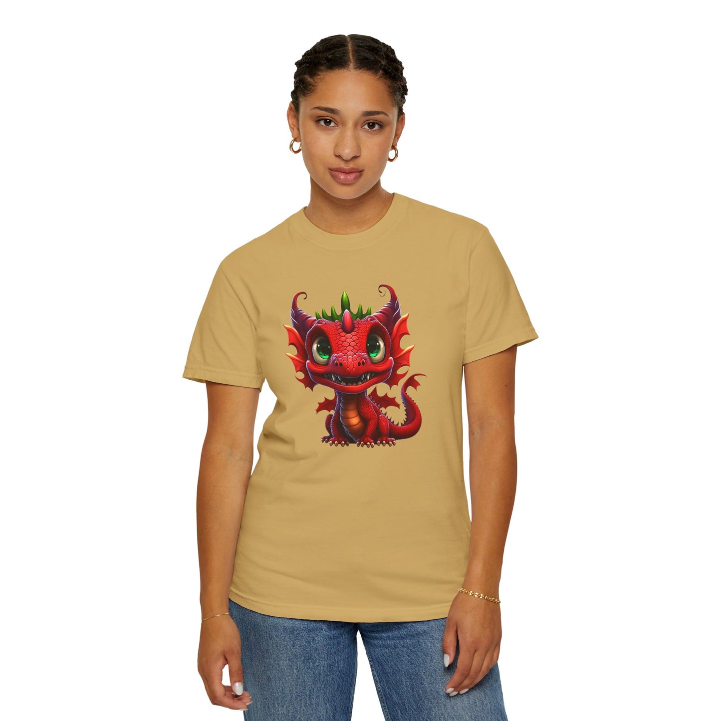 Playful Dragon Delight - Unique Cartoon-Style Dragon T-Shirt Design for Fun and Fantasy Lovers