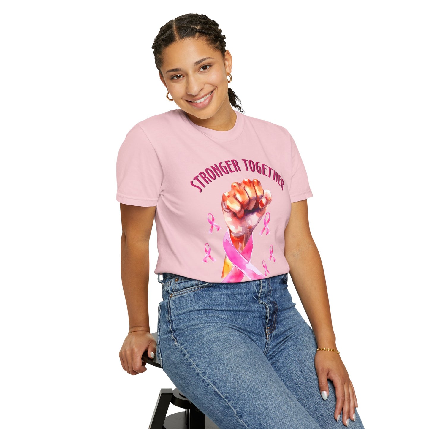 Empower Unity: Breast Cancer "Stronger Together" Comfort Colors Tee