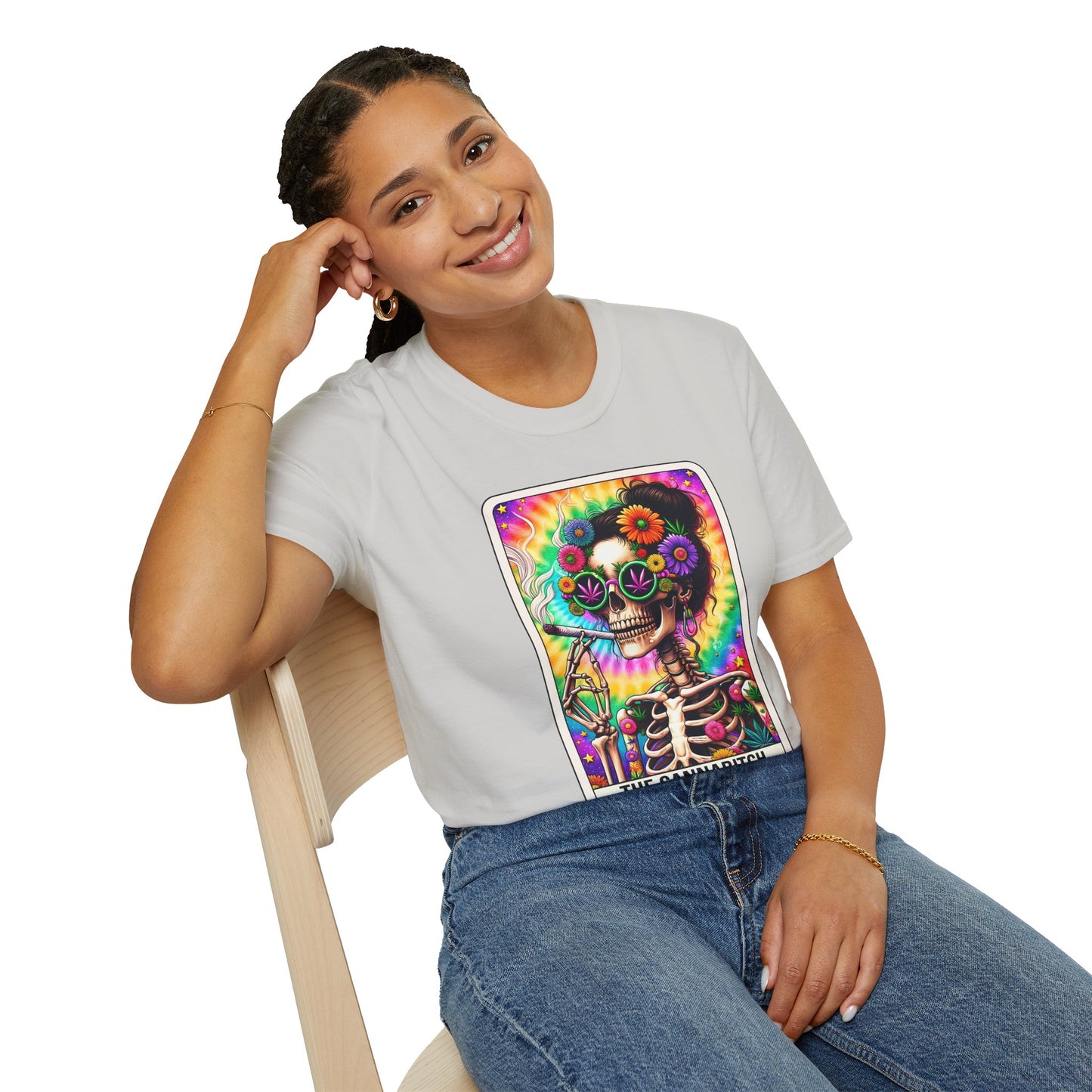 Cannabitch Halloween T-Shirt | Funny Weed Gothic Tee, Spooky Stoner Gift