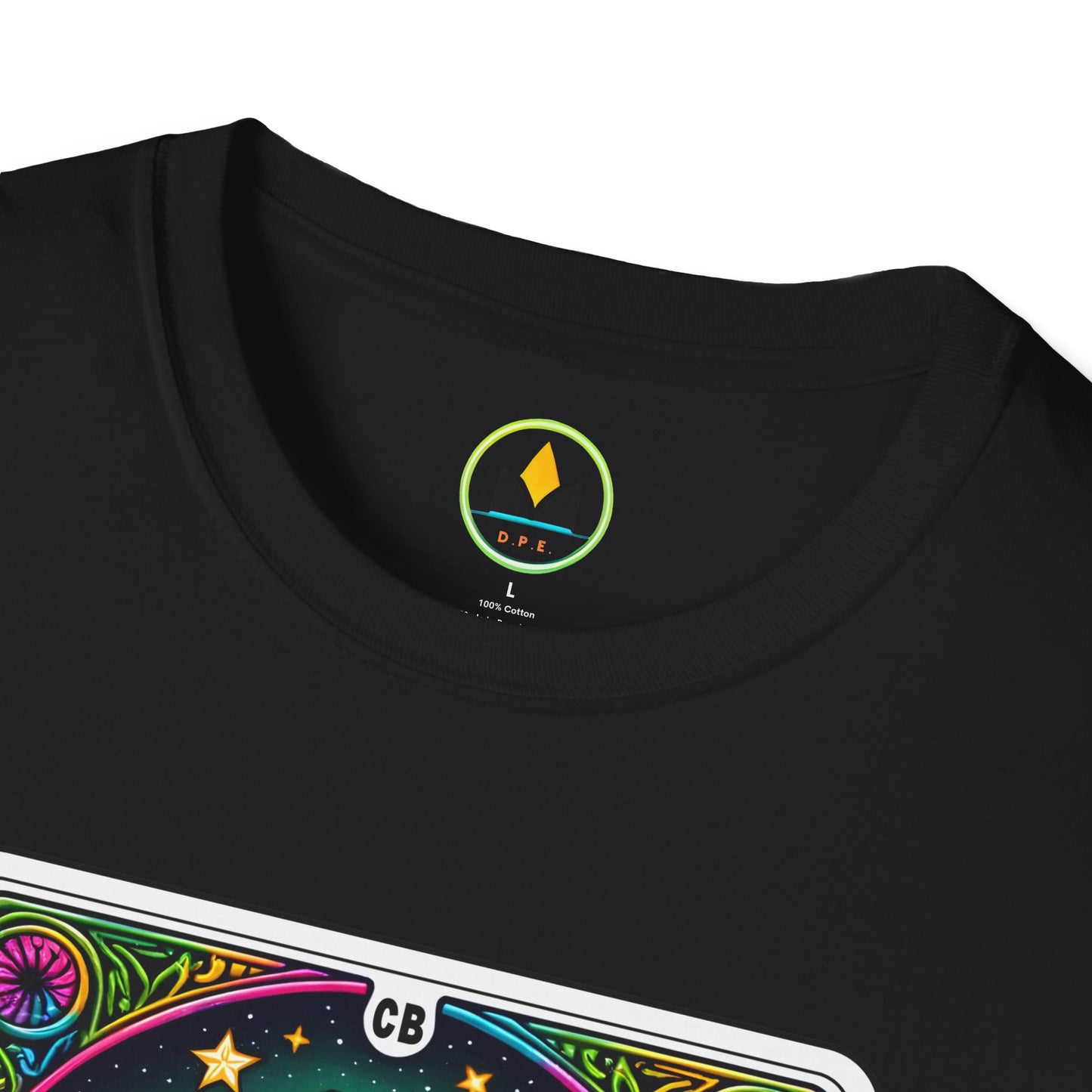 Psychedelic “Cannabitch” Tarot Skeleton T‑Shirt – Trippy Rainbow Weed Art for Stoner Queens