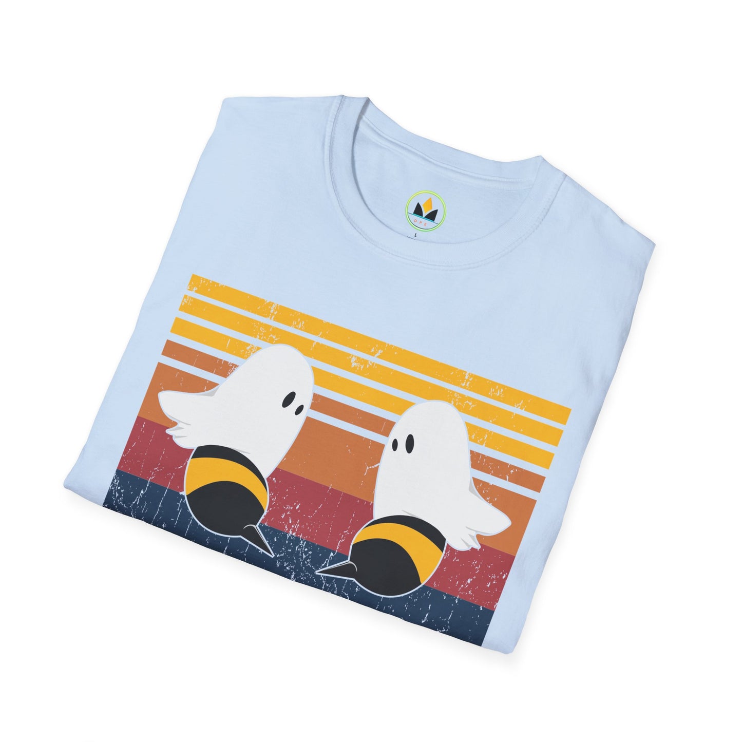 BOO BEES Retro Ghost‑Bee T‑Shirt – Funny Halloween Pun Tee for Spooky Season