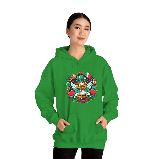 St Patricks Day Hoodie, Leprechaun Graphic Sweatshirt, Irish Celebration Pullover, Lucky Charm Unisex Apparel