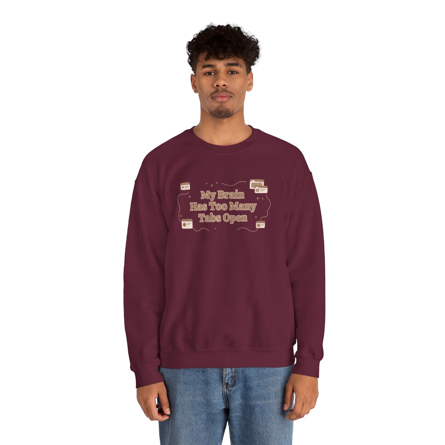 The "Mental Tabs" Aesthetic Crewneck | Oversized Lofi Sweatshirt