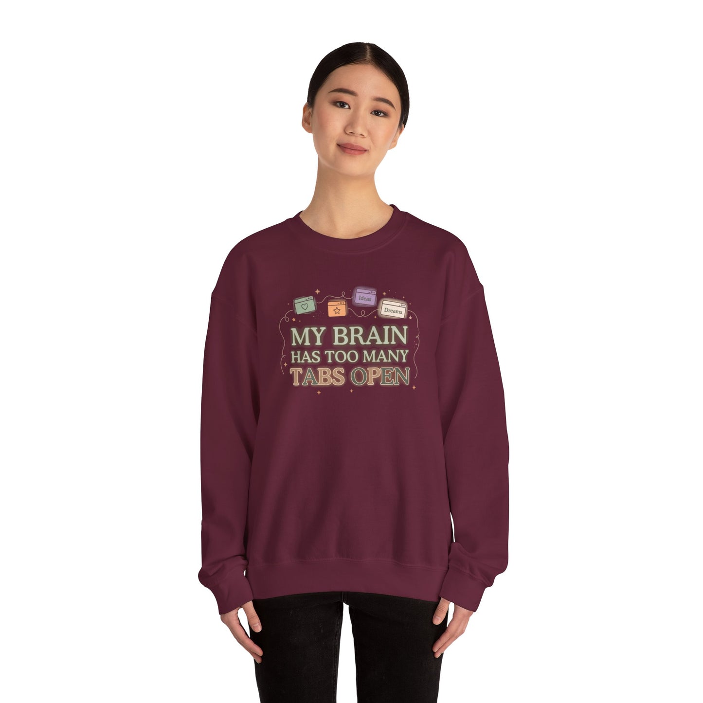 ADHD Hyper-fixation Mode | Retro Aesthetic Crewneck Sweatshirt