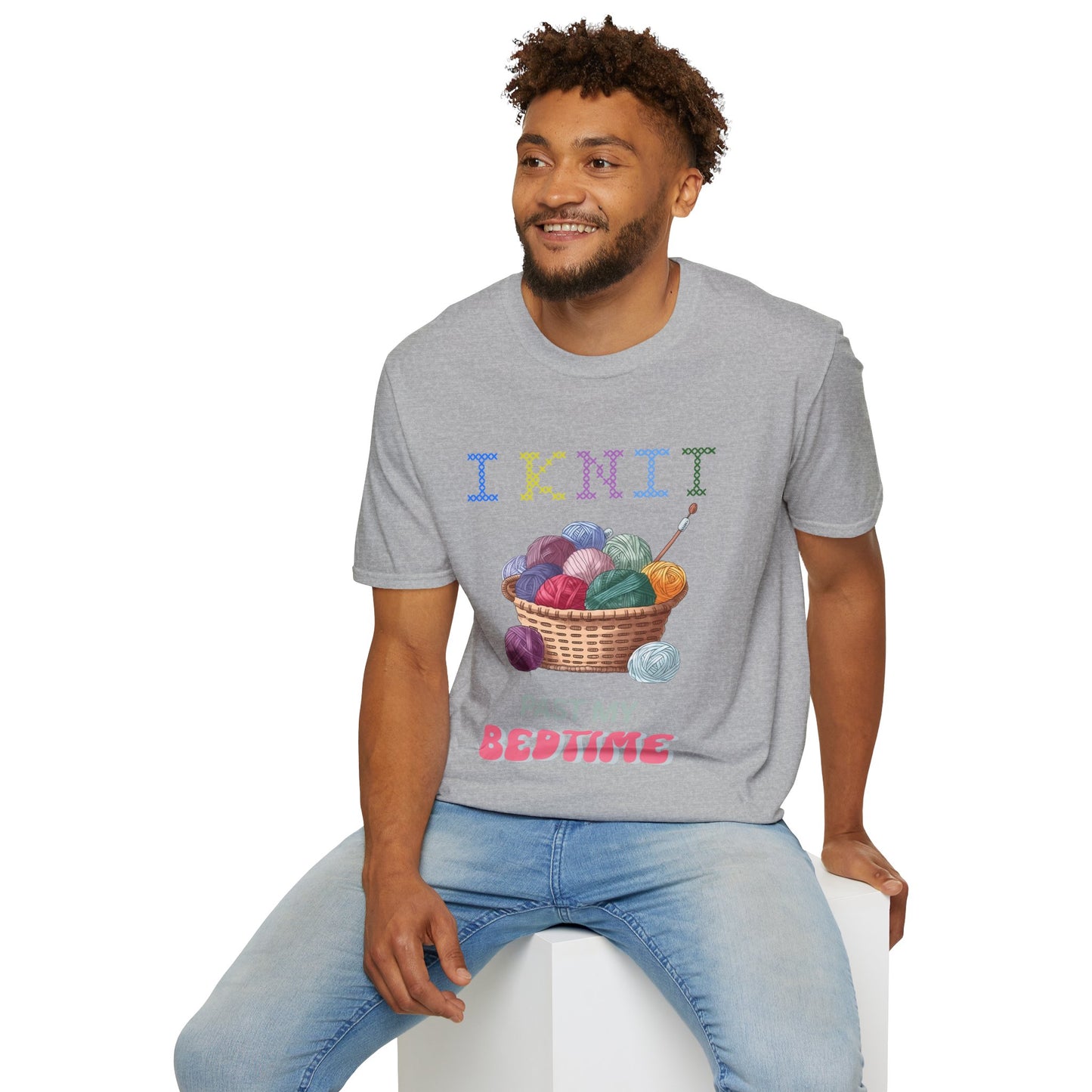 I Knit Past My Bedtime – Funny Yarn Lover T‑Shirt for Obsessive Night‑Owl Knitters